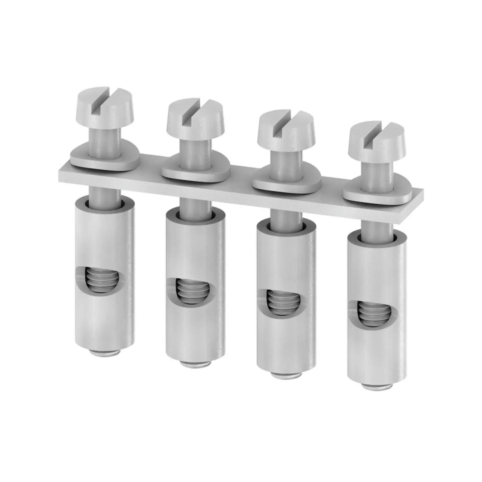 Weidmüller 0456900000 Cross-connector (terminal), when screwed in, grey, 41 A, Number of poles: 4, Pitch in mm: 6.00, Insulated: No, Width: 29.7 mm (img_001)