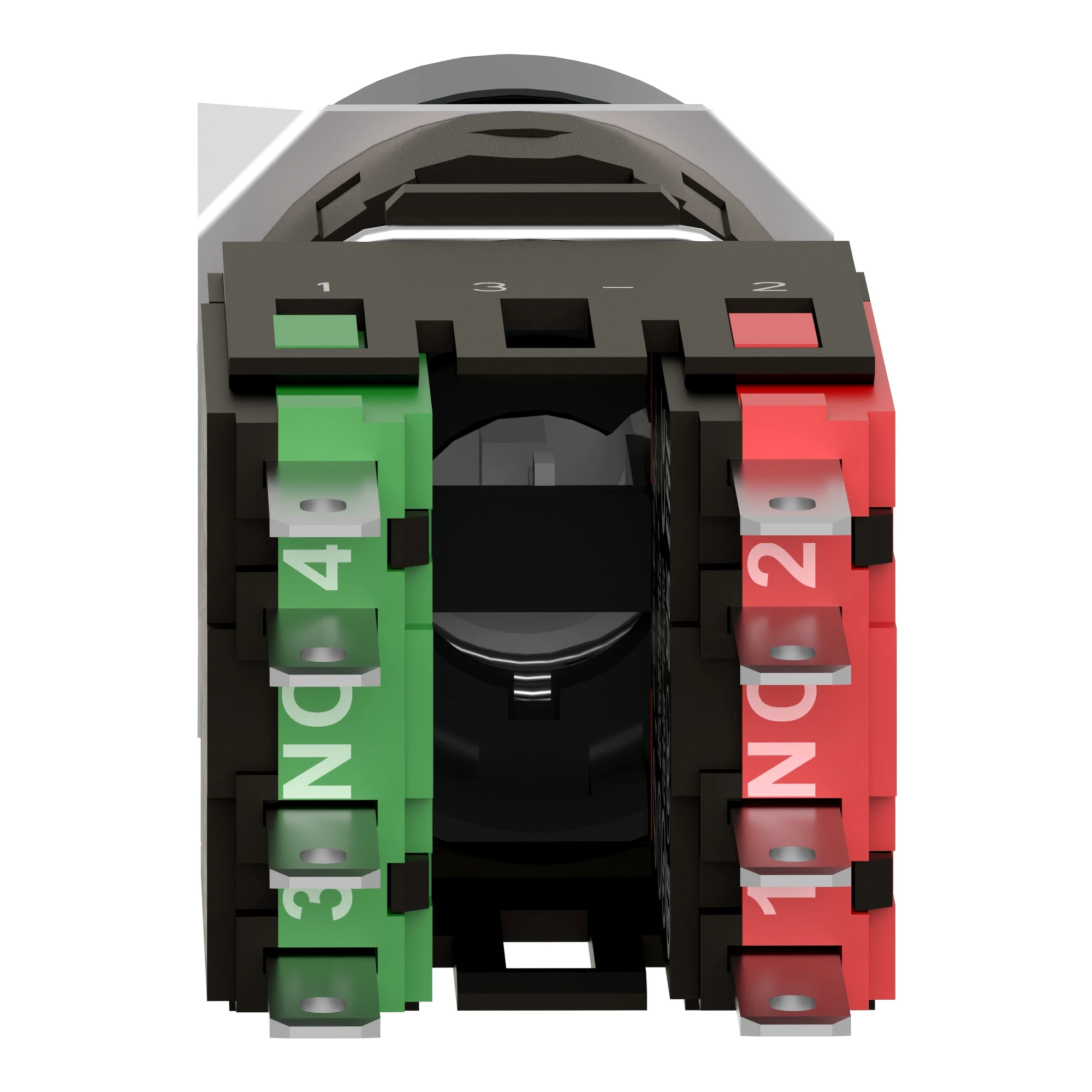 Schneider Electric XB6AA25B Push button, black Ø 16, flat, without latching, 1NO+1NC (img_002)