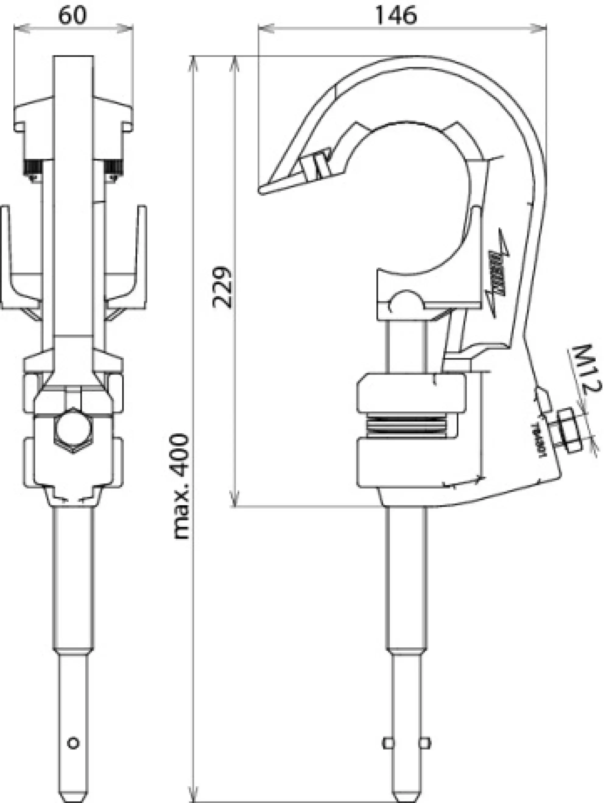 Dehn 784301 Phase screw clamp D 10-65mm T pin shaft for connecting element PK1 16-120mm² (img_002) Dehn 784301 Phase screw clamp D 10-65mm T pin shaft for connecting element PK1 16-120mm² (img_002)