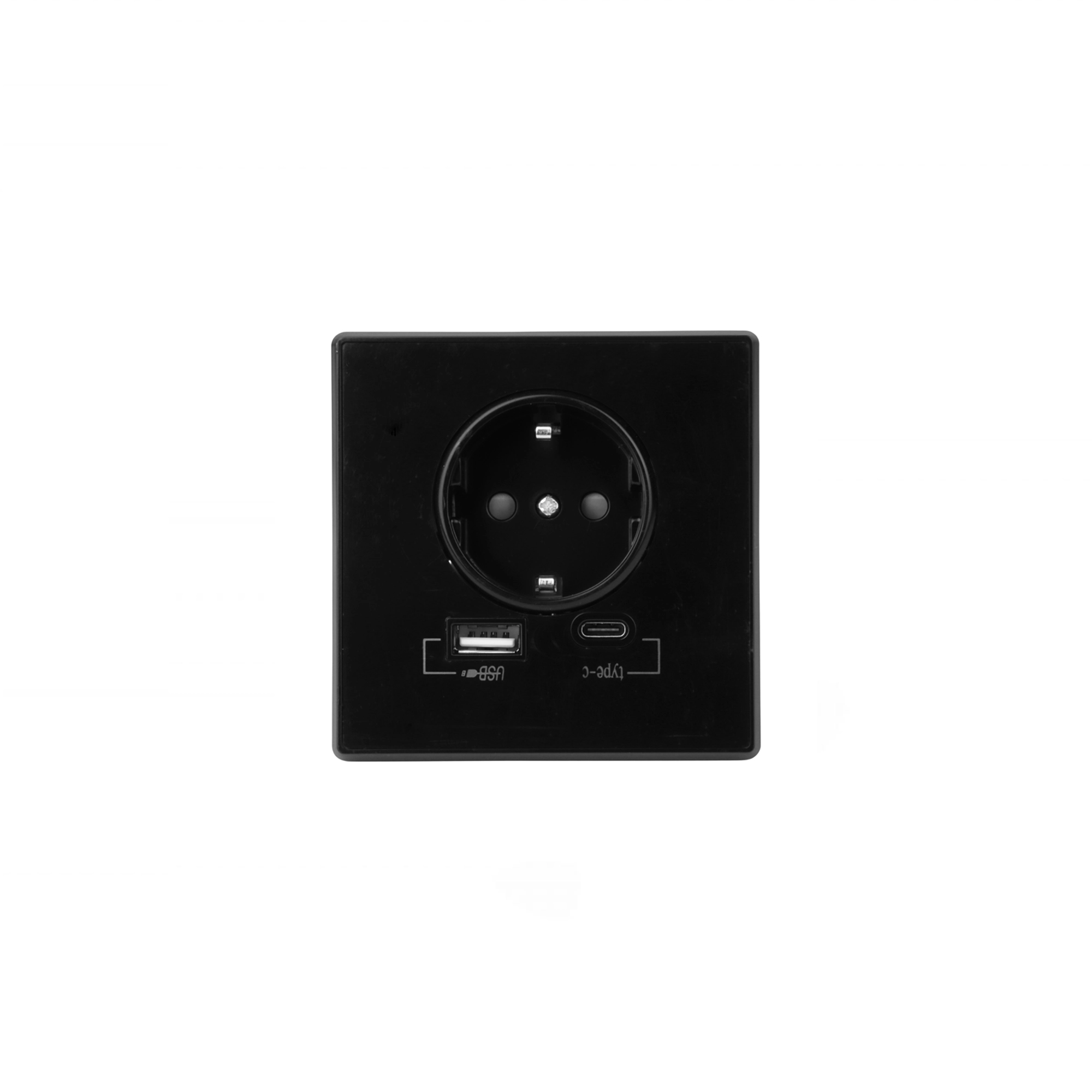 WSU Lights Steckdose mit USB-A & USB-C Anschluss schwarz