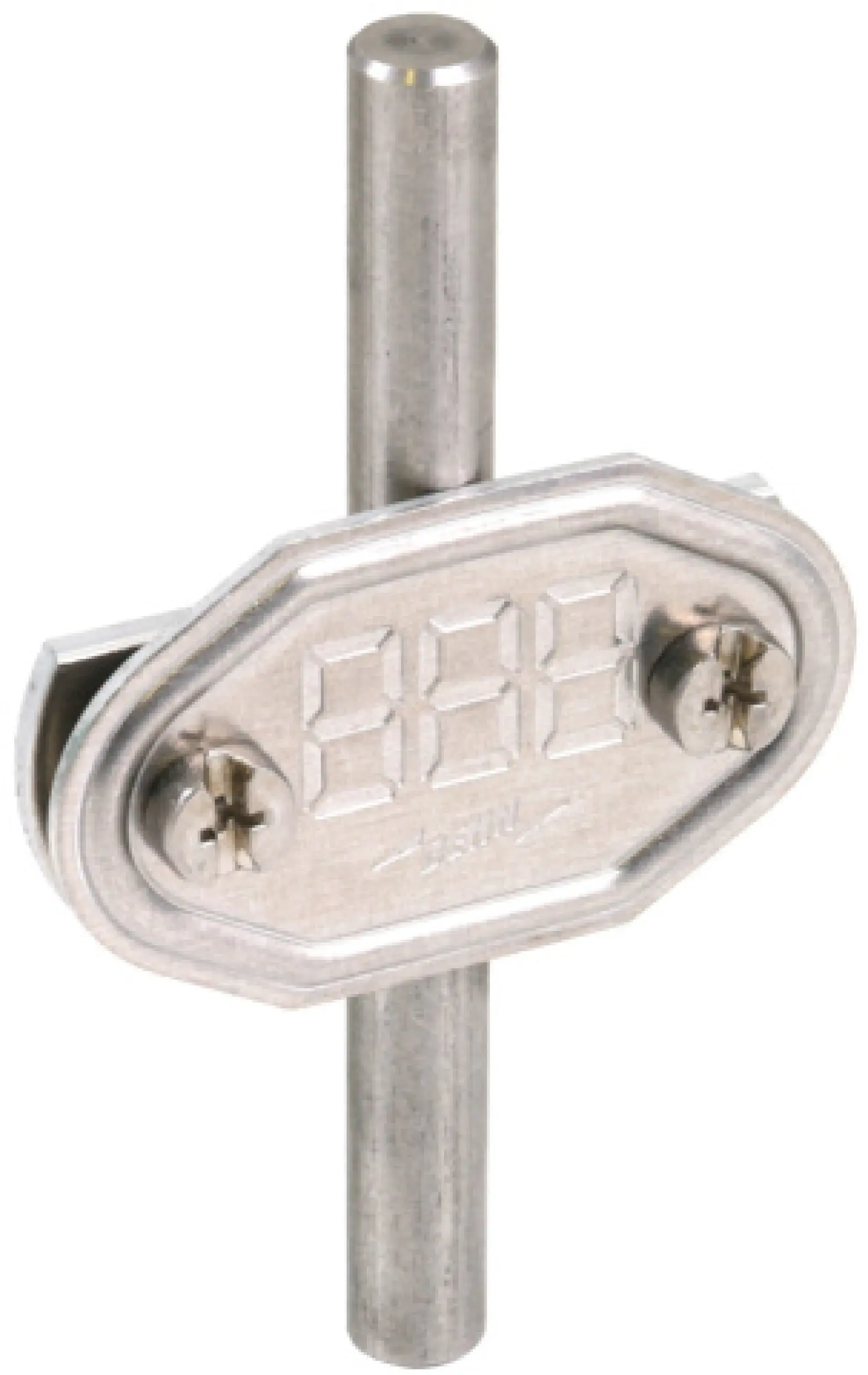 Dehn 484000 Number plate w. embossing, Al f. Rd 7-10 mm Fl 30 mm (img_001) Dehn 484000 Number plate w. embossing, Al f. Rd 7-10 mm Fl 30 mm (img_001)