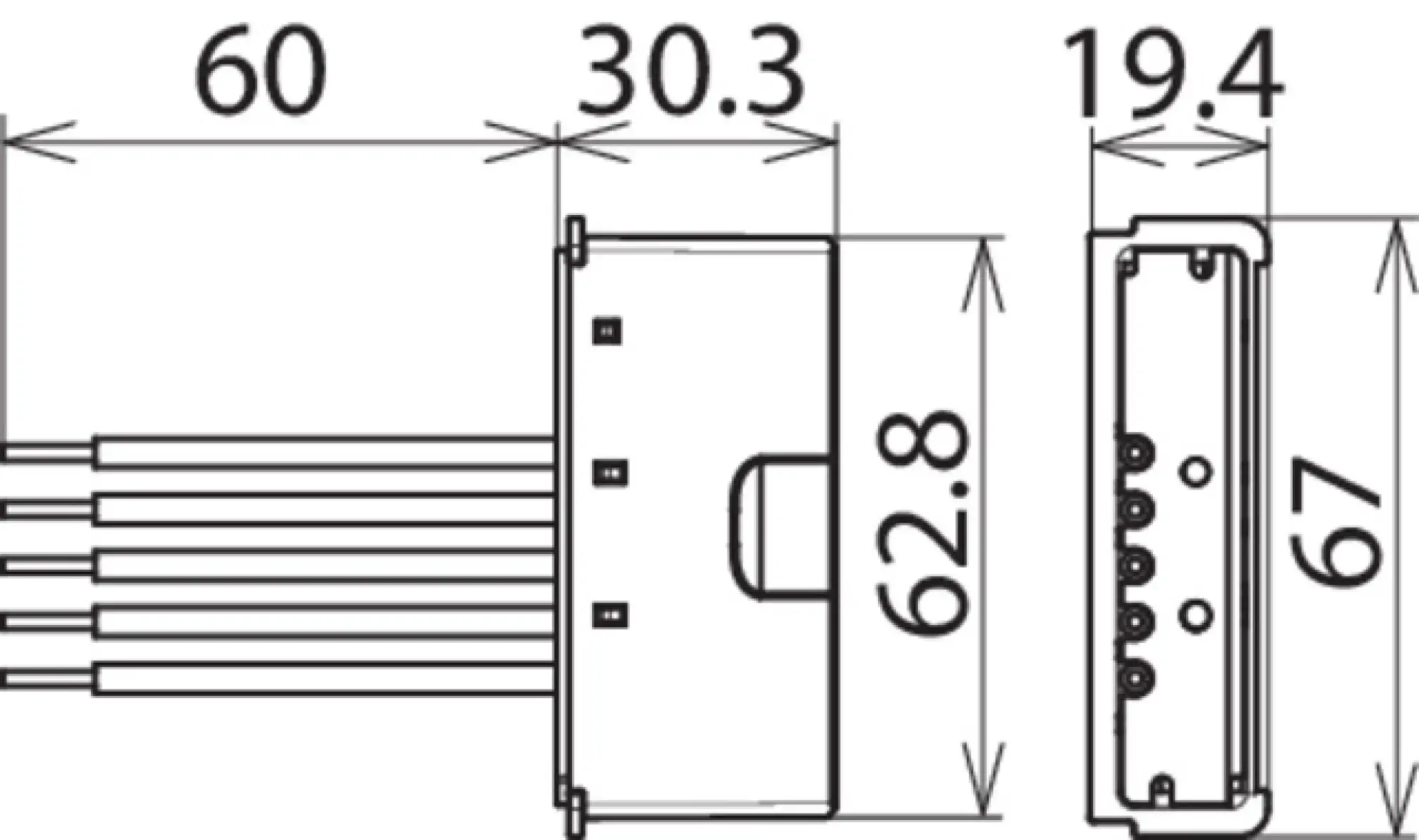 Dehn 900445 Surge arrester Type 2 DEHNcord 3-pole f. electr. installation systems (img_002)