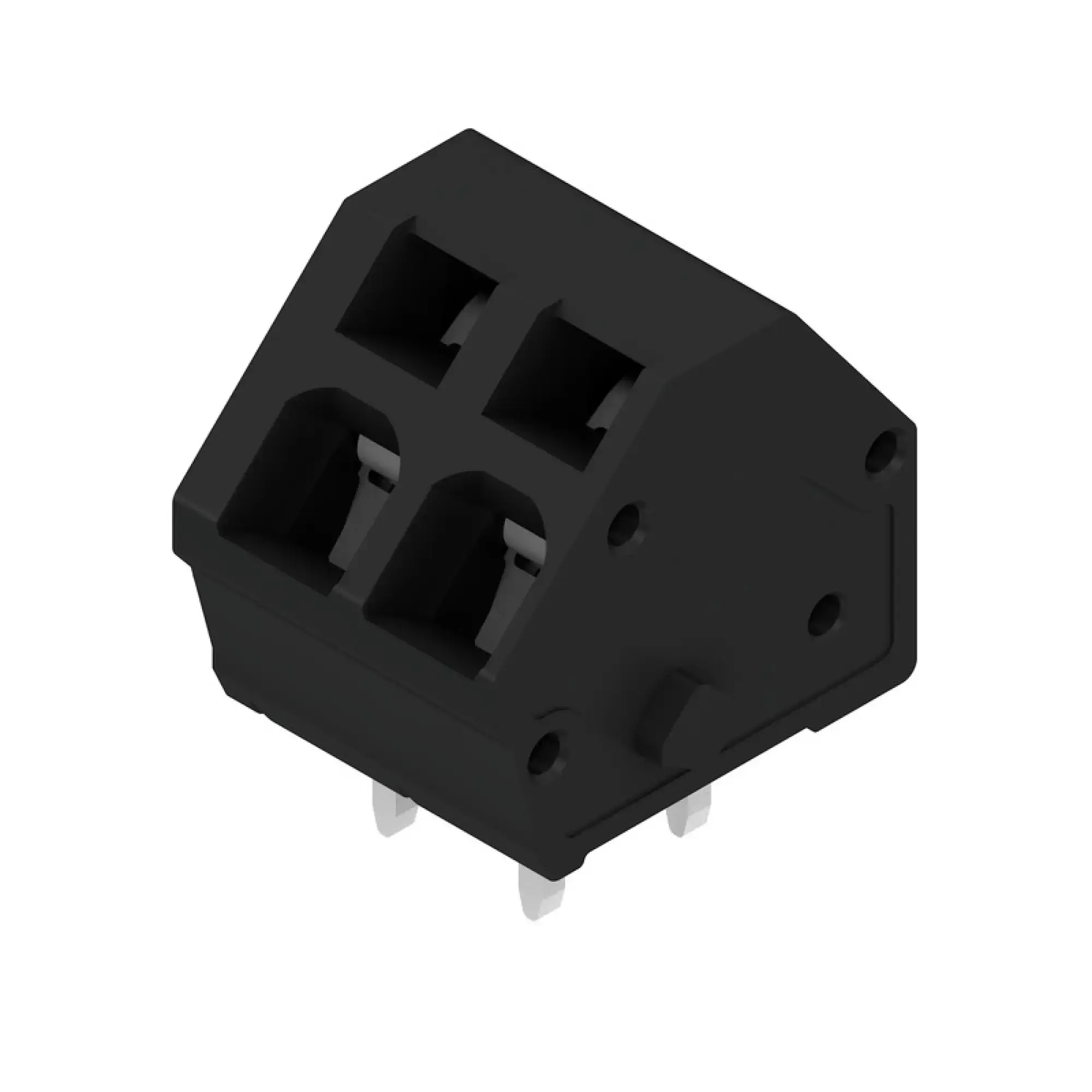 Weidmüller 1811840000 PCB terminal, 320 V, 24 A, Pitch in mm: 5.00, 2.5 mm², Number of poles: 2, Tension-clamp connection, THT solder connection, 135°, Box (img_001) Weidmüller 1811840000 PCB terminal, 320 V, 24 A, Pitch in mm: 5.00, 2.5 mm², Number of poles: 2, Tension-clamp connection, THT solder connection, 135°, Box (img_001)