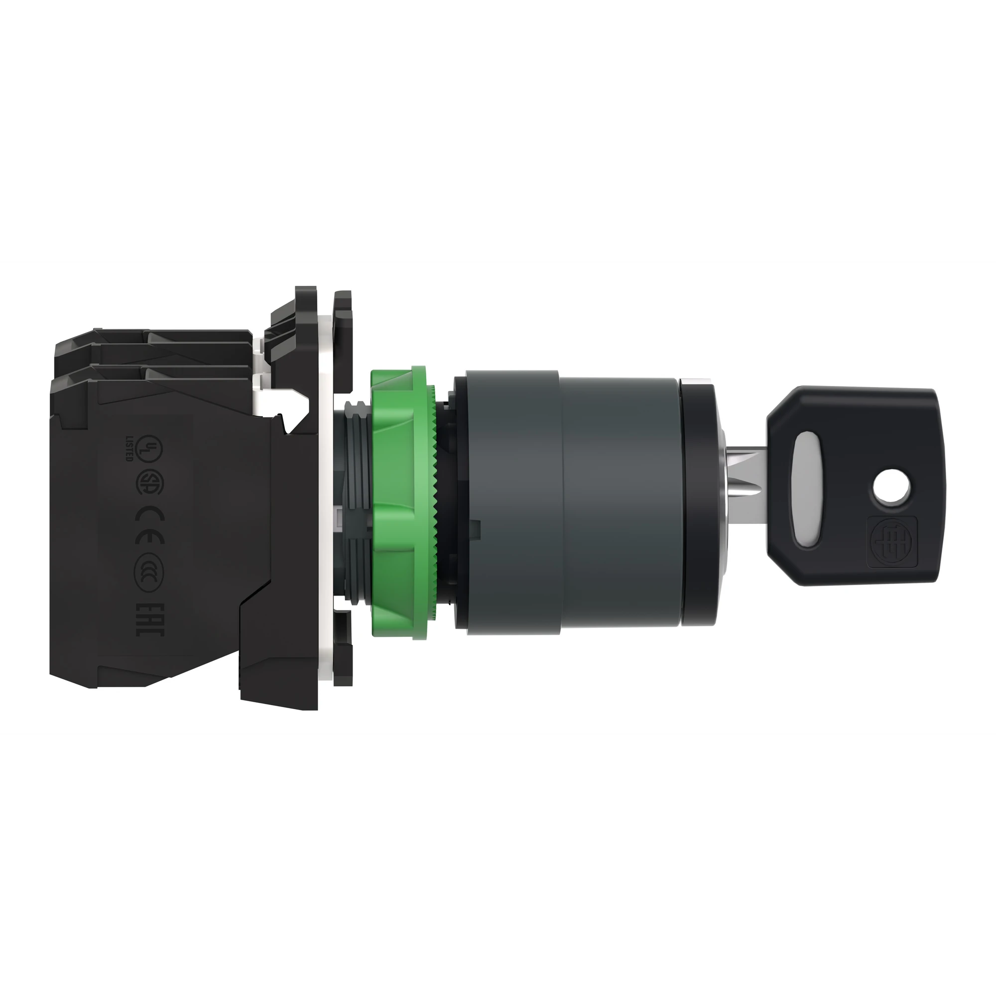 Schneider Electric XB5AG33 Key switch, Harmony XB5, plastic, black, 3 positions, 22mm, latching, Ronis 455, 2S (img_003)