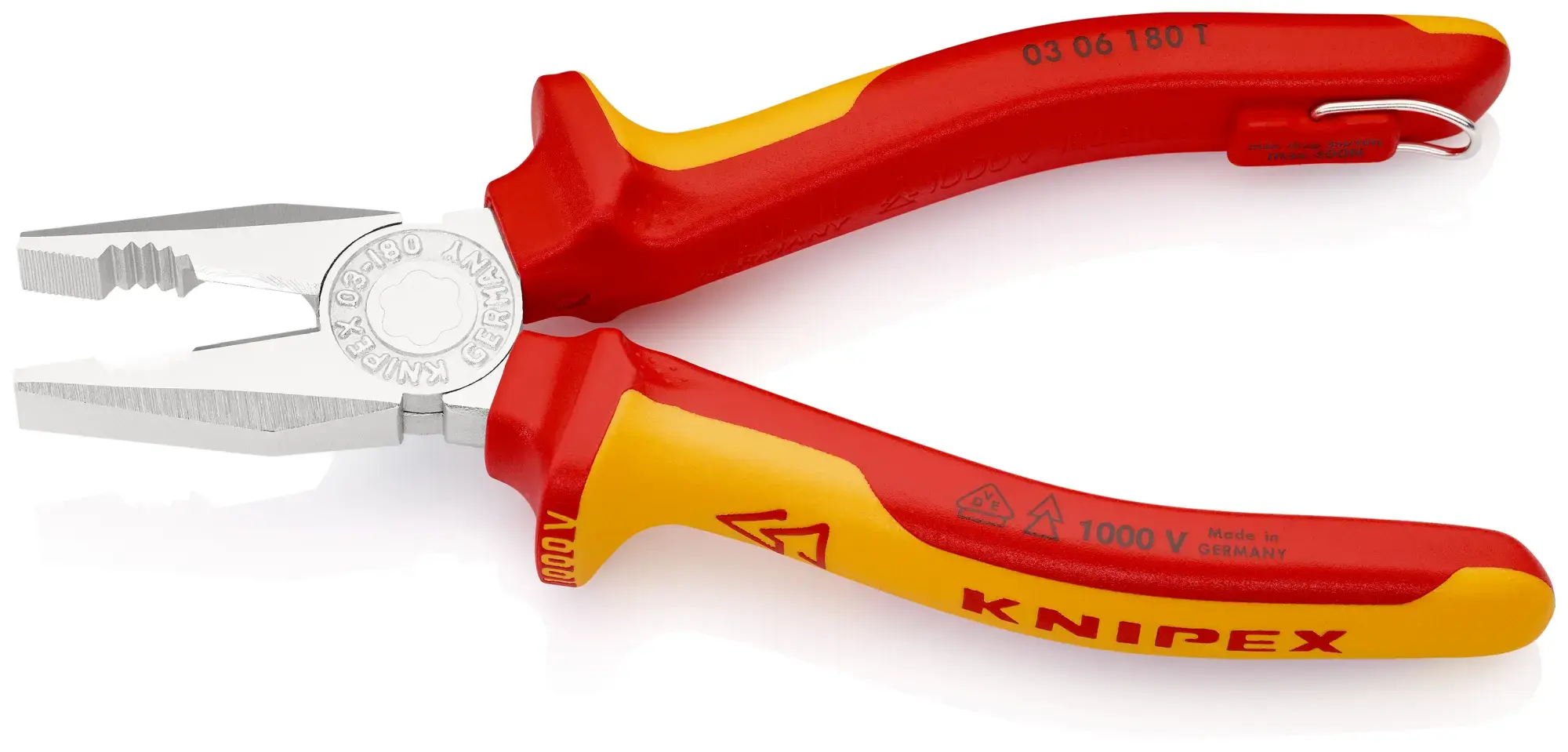 Knipex 03 06 180 T BK Kombizange isoliert mit 2K-Hüllen 180 mm (img_004)