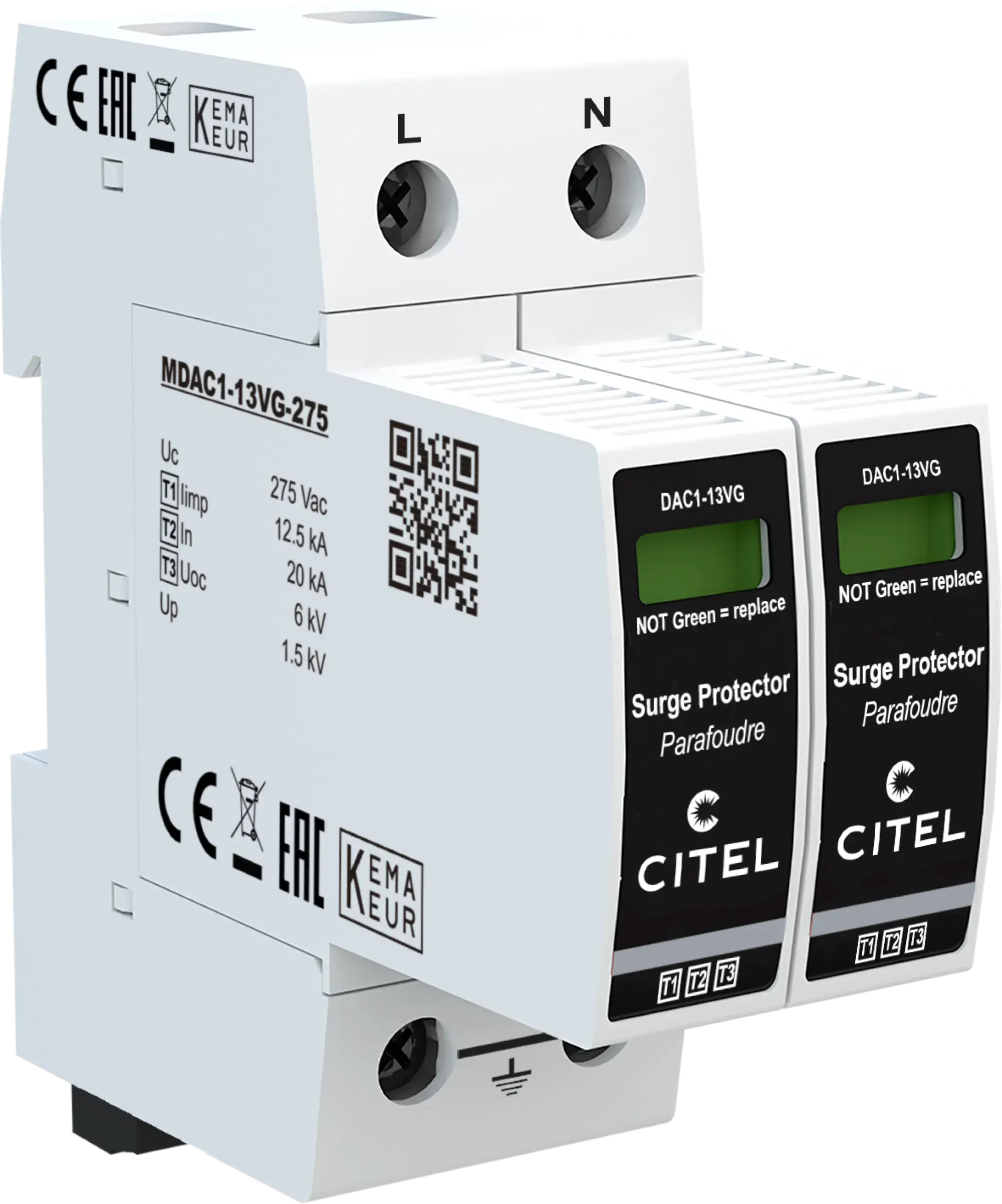 Citel 821730222 Kombi-Ableiter 2-polig Typ 1+2+3 für 230/400 V TN Netze zum Einsatz in der NSHV (img_001) Citel 821730222 Kombi-Ableiter 2-polig Typ 1+2+3 für 230/400 V TN Netze zum Einsatz in der NSHV (img_001)