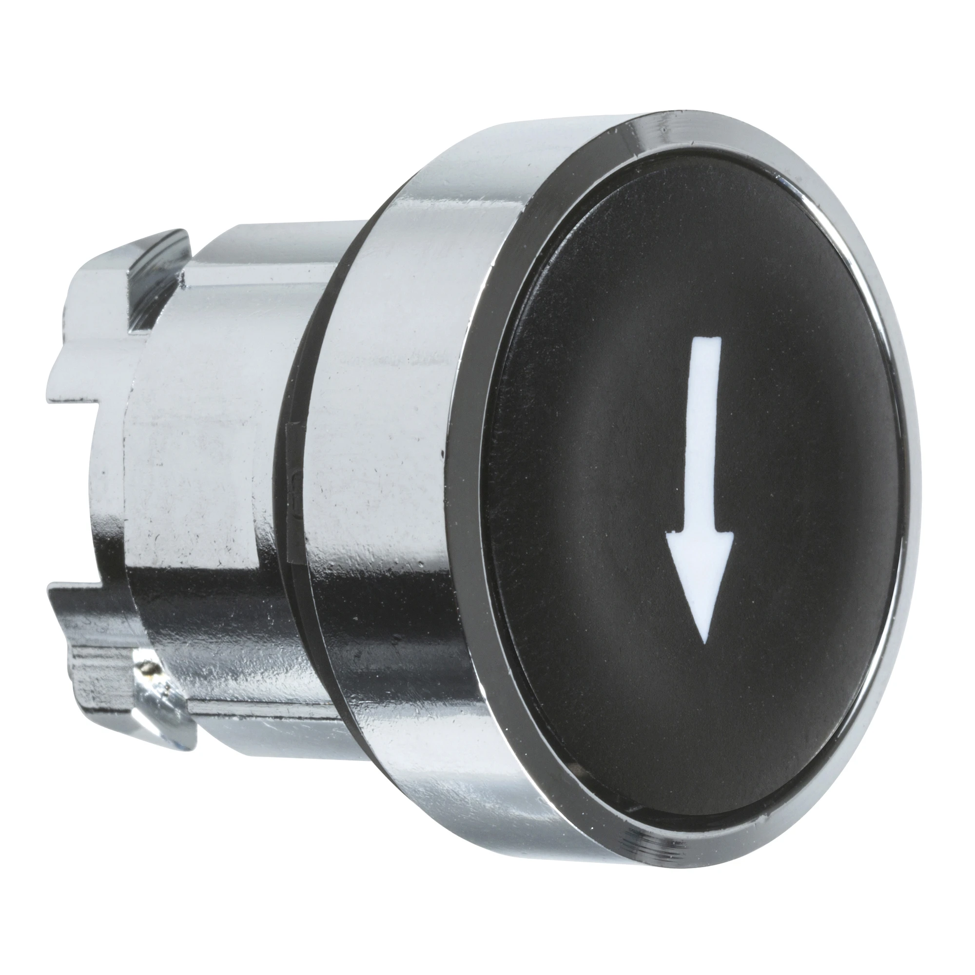 Schneider Electric ZB4BA335 Pushbutton, Front Element, Harmony XB4, Metal, 22mm, Black, Labeled Down Arrow, Momentary (img_001) Schneider Electric ZB4BA335 Pushbutton, Front Element, Harmony XB4, Metal, 22mm, Black, Labeled Down Arrow, Momentary (img_001)
