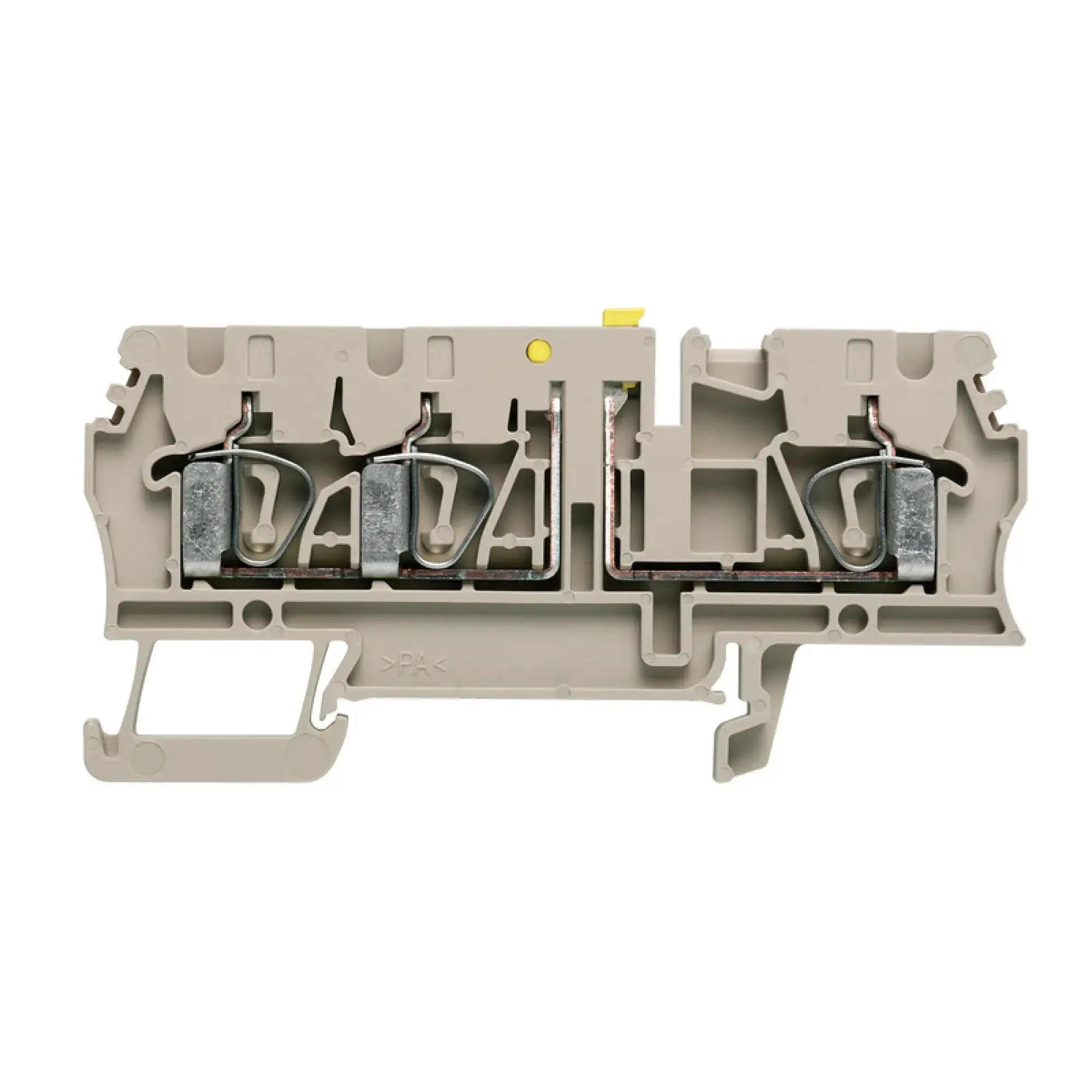 Weidmüller 8731720000 Test-disconnect terminal, Tension-clamp connection, dark beige, 2.5 mm², 20 A, 500 V, Number of connections: 3, Number of levels: 1 (img_001) Weidmüller 8731720000 Test-disconnect terminal, Tension-clamp connection, dark beige, 2.5 mm², 20 A, 500 V, Number of connections: 3, Number of levels: 1 (img_001)