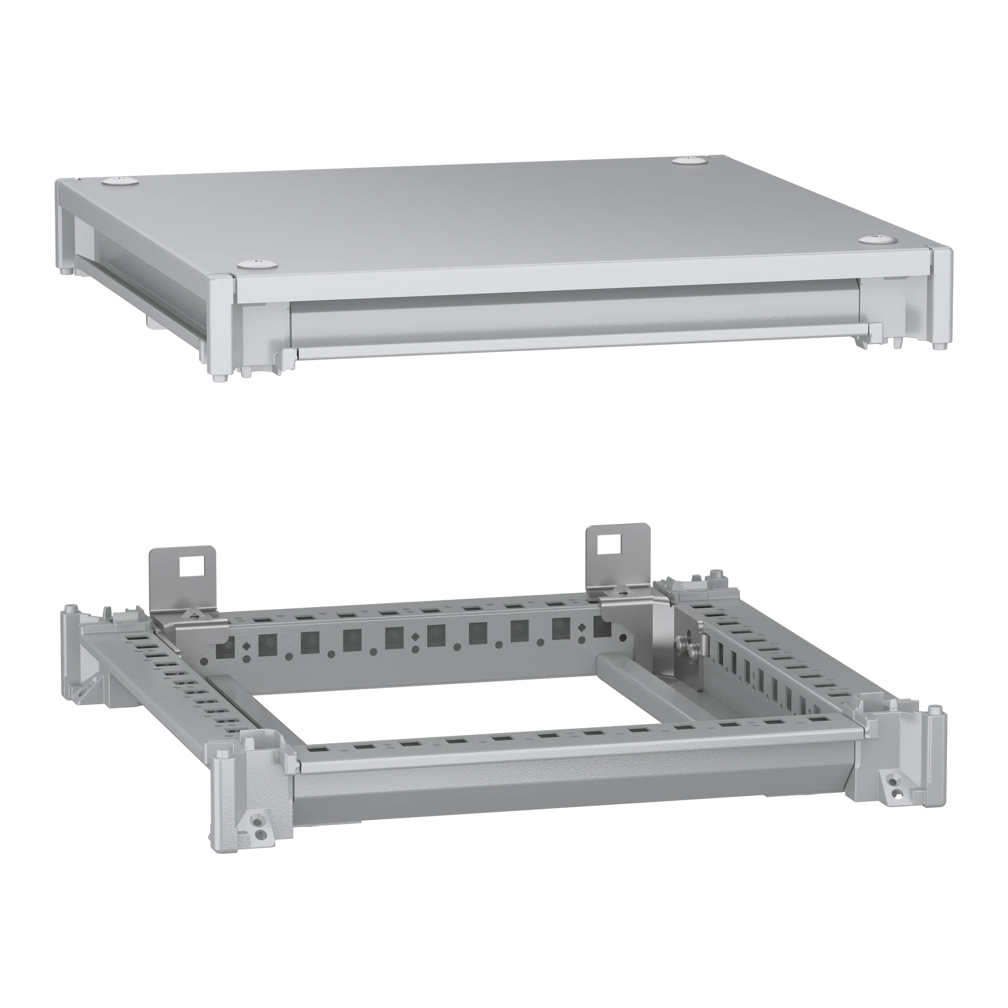Schneider Electric NSYSFNC44 Lower and upper frame, PanelSeT SFN, for electrical enclosures W 400 x D 400 mm, including roof (img_001)