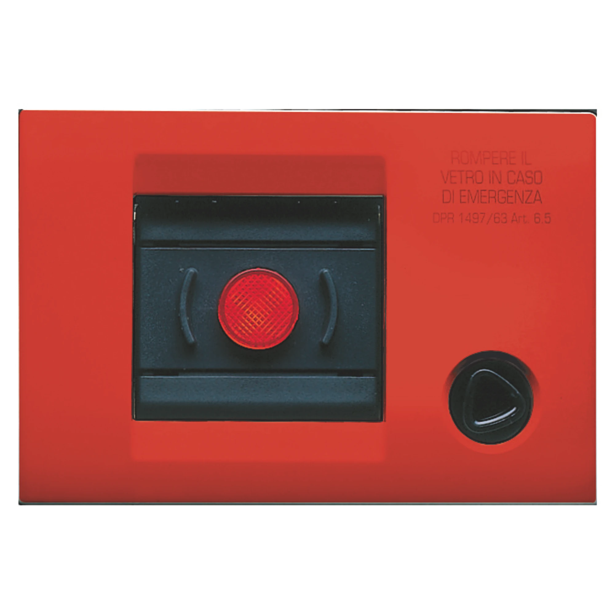 GEWISS GW32451 SELF-SUPPORTING WIRED PLATE FOR EMERCENGY - IP40 - RED - PLAYBUS (img_001)