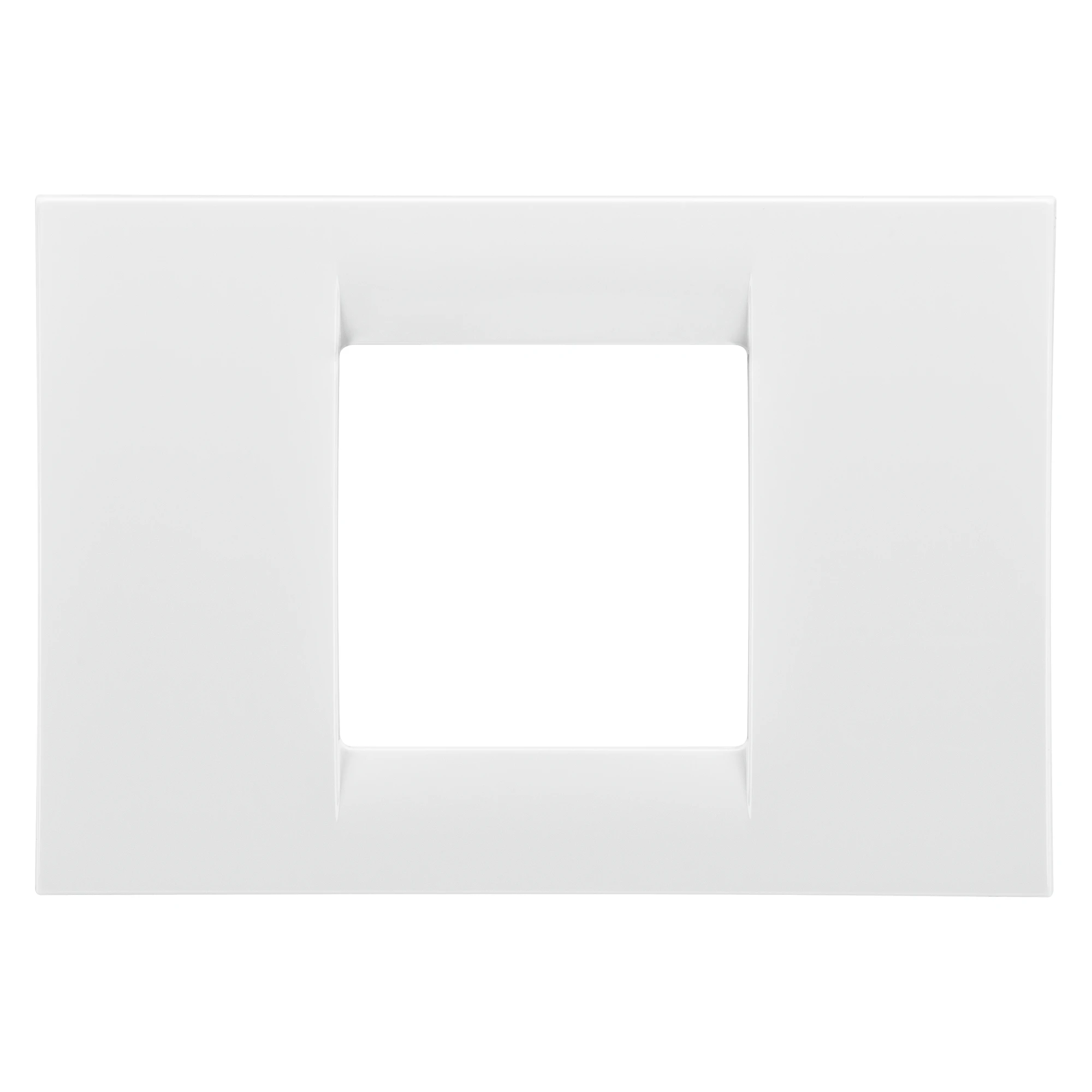 GEWISS GW22102 VIRNA PLATE - IN TECHNOPOLYMER GLOSS FINISHING - 2 GANG - CLOUD WHITE - SYSTEM (img_001)