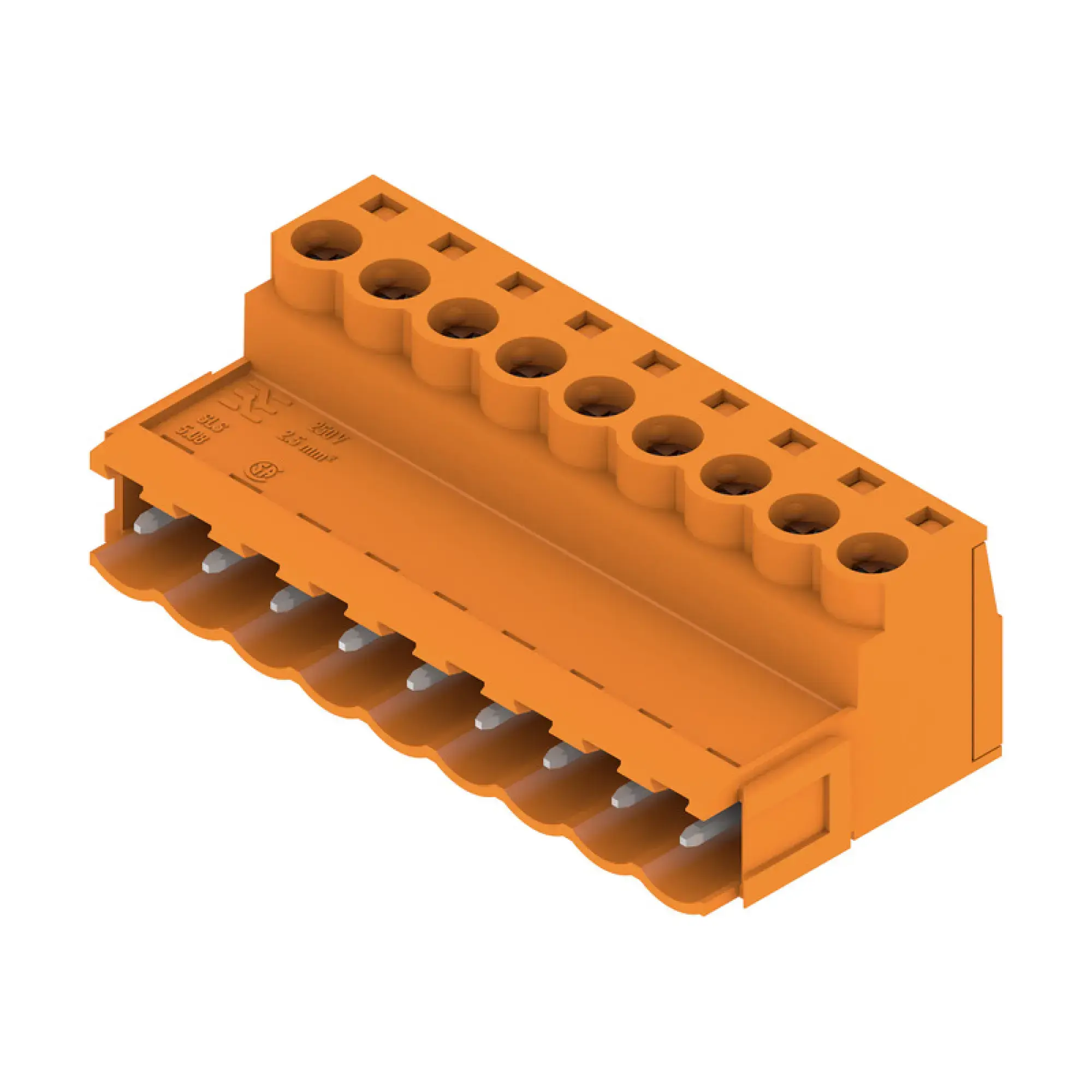 Weidmüller 1627310000 PCB connector (wire connection), 320 V, 21.5 A, Pitch in mm: 5.08, 3.31 mm², Number of poles: 9, Clamping yoke connection, Box (img_001)