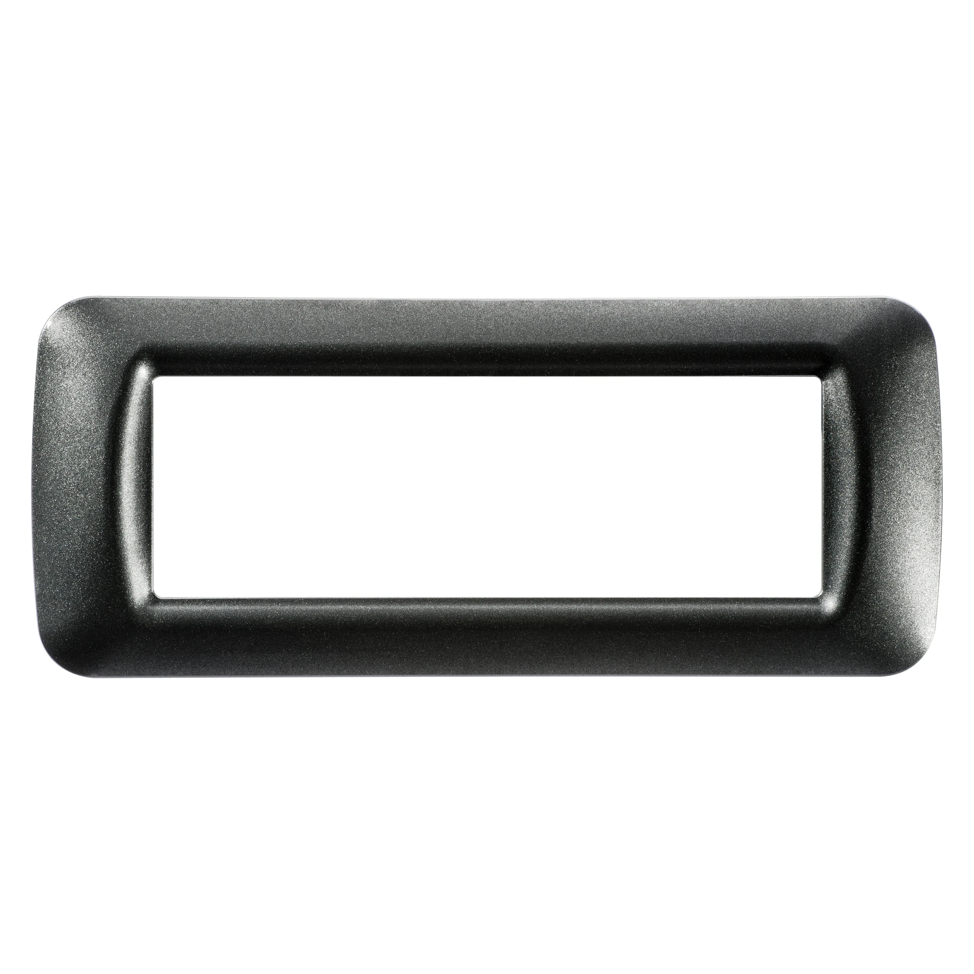 GEWISS GW22616 TOP SYSTEM PLATE - IN TECHNOPOLYMER GLOSS FINISHING - 6 GANG - METALLIC SLATE - SYSTEM (img_001)