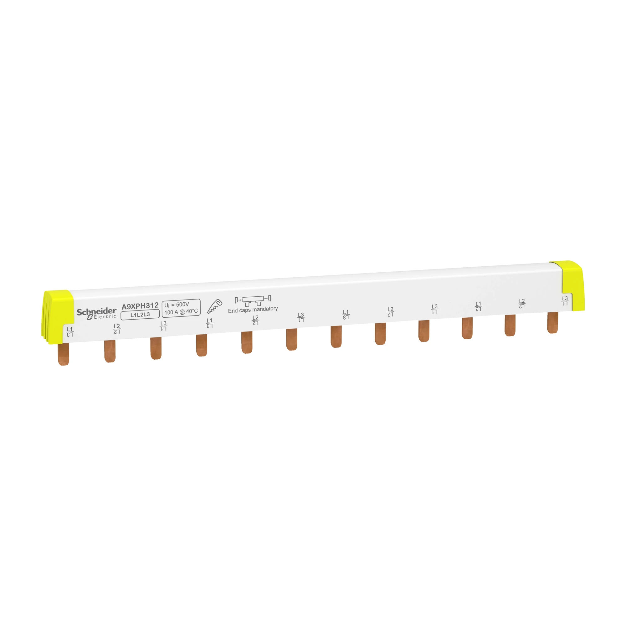 Schneider Electric A9XPH312 Busbar comb, cuttable, 3P, 12 TE, 100A (img_001) Schneider Electric A9XPH312 Busbar comb, cuttable, 3P, 12 TE, 100A (img_001)