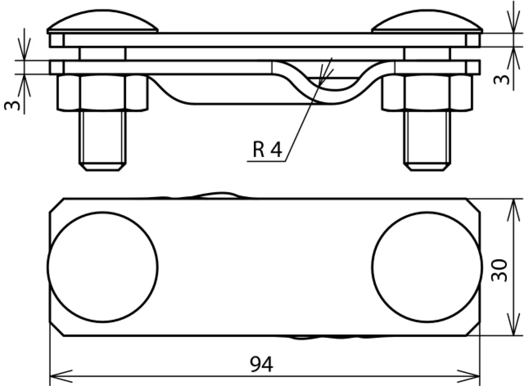 Dehn 308249 SV clamp StSt (V4A)f. Fl 30/Rd 7-10mm (img_002)