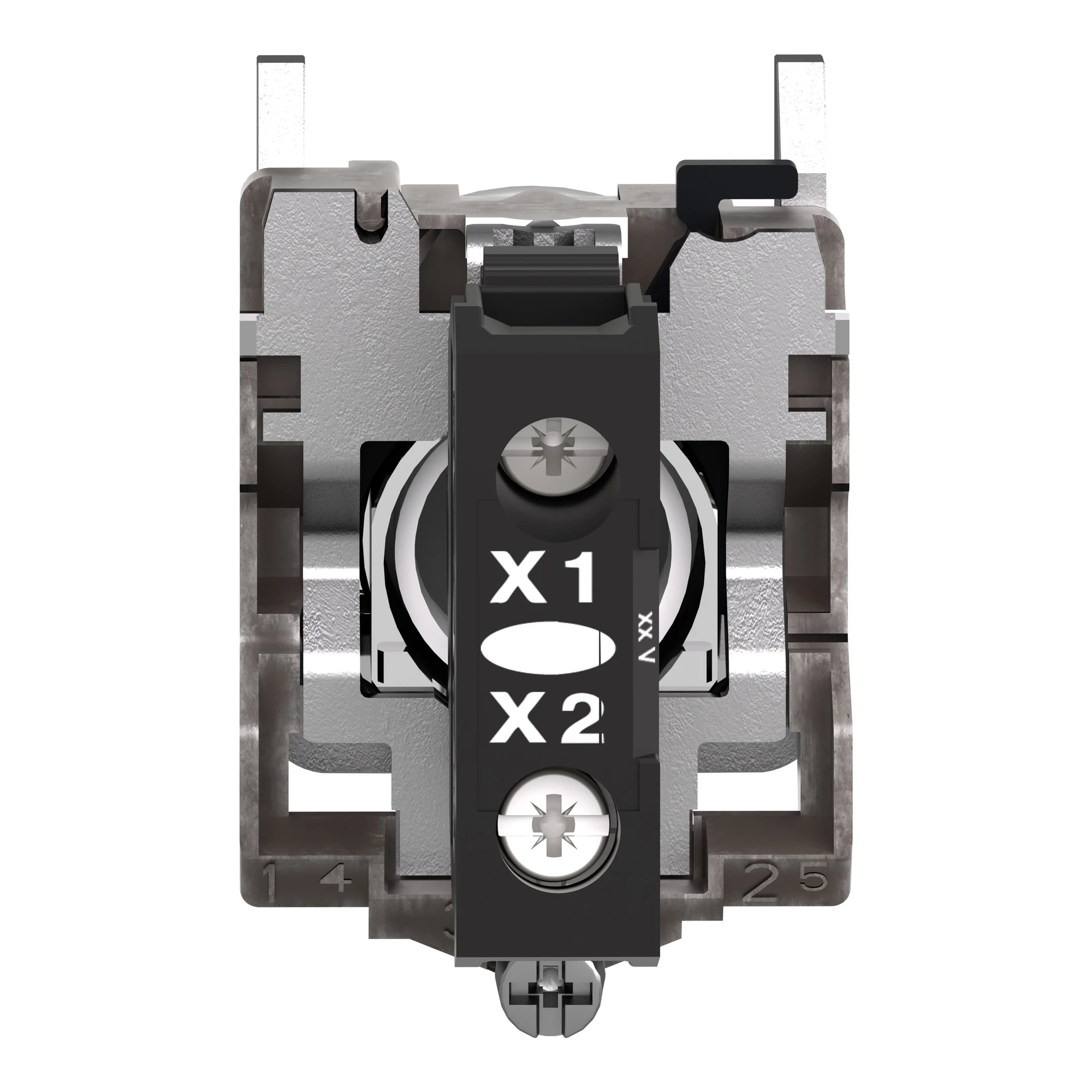 Schneider Electric XB4BV61 Pilot light, Harmony XB4, metal, 22mm, white, with transformer, BA9s incandescent bulb, smooth dome, screw terminal, 250V (img_004)