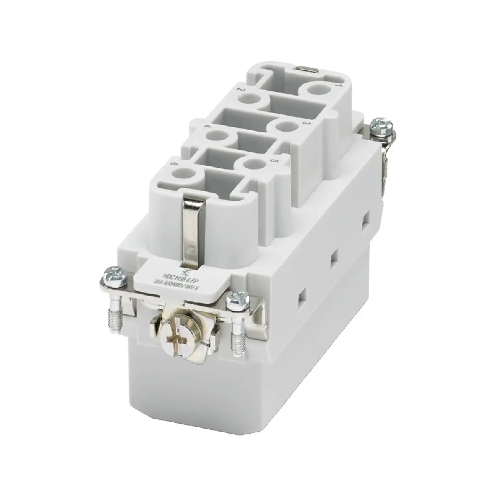 Weidmüller 3023970000 Contact insert (industry plug-in connectors), Female, 400 V, 35 A, Number of poles: 6, PUSH IN, Size: 6 (img_001) Weidmüller 3023970000 Contact insert (industry plug-in connectors), Female, 400 V, 35 A, Number of poles: 6, PUSH IN, Size: 6 (img_001)