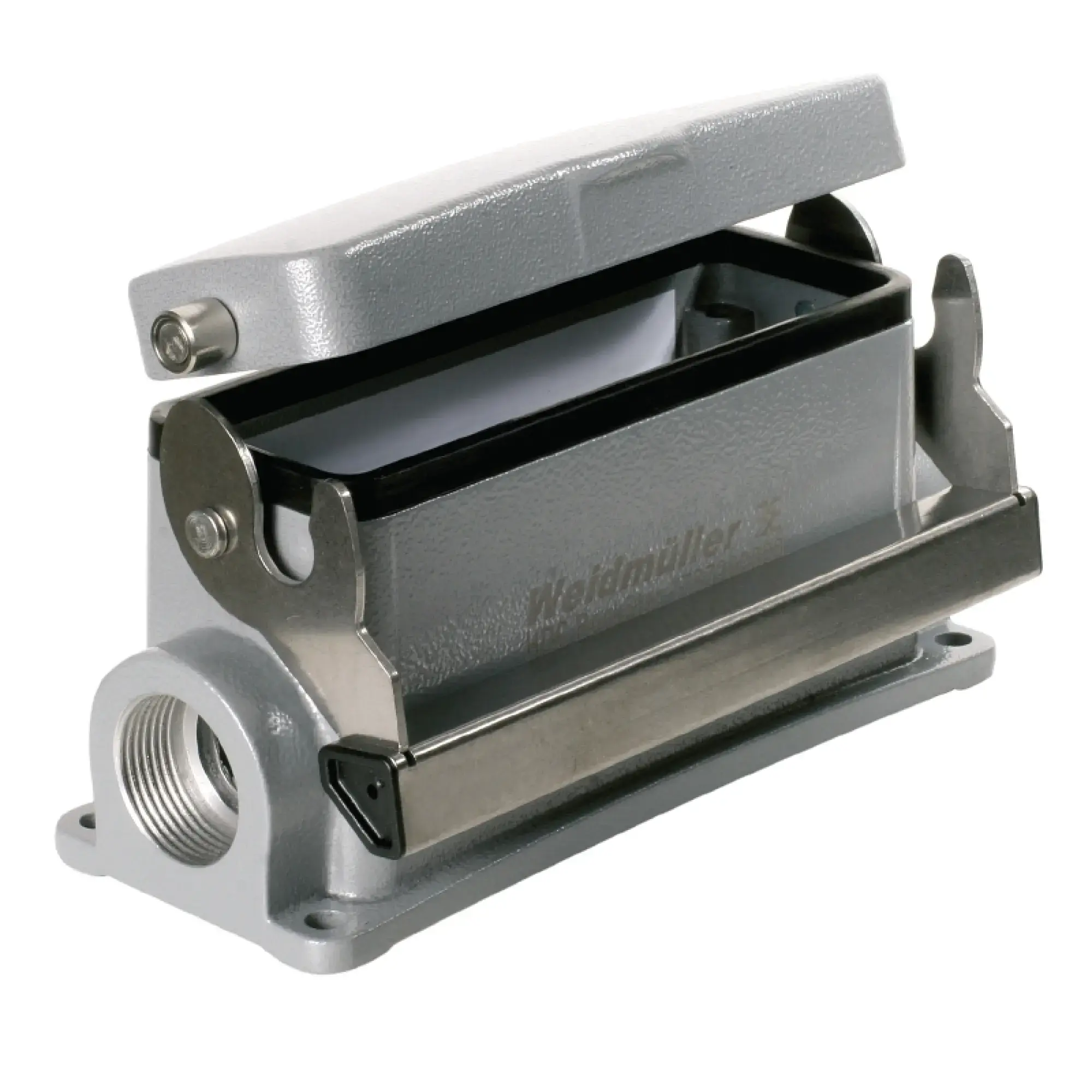 Weidmüller 1663040000 Housing (industry plug-in connectors), Base housing, End-locking clamp, lower side, Size: 8, IP65 (in plugged condition) (img_001) Weidmüller 1663040000 Housing (industry plug-in connectors), Base housing, End-locking clamp, lower side, Size: 8, IP65 (in plugged condition) (img_001)