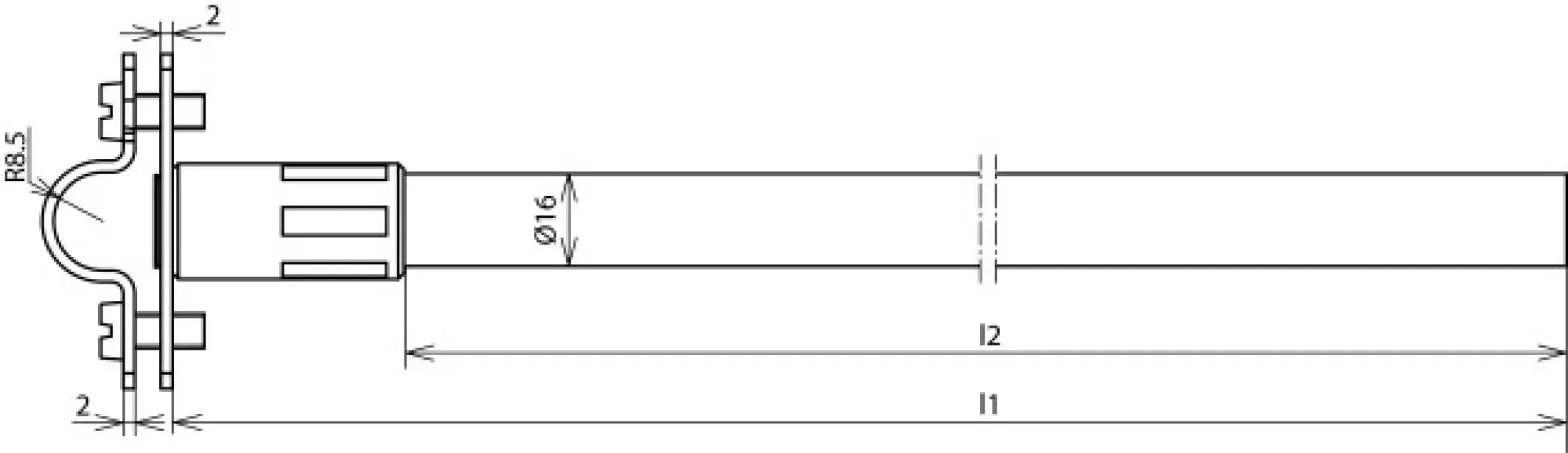 Dehn 106185 DEHNiso spacer f. Rd 16mm L 1015mm without fixing element (img_002)