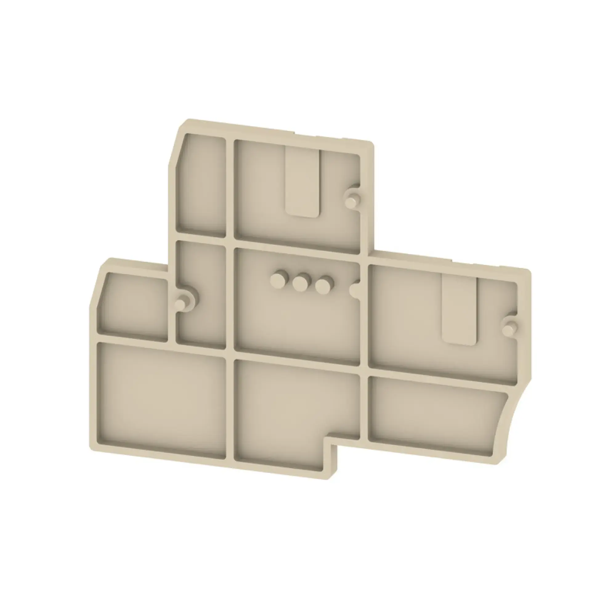 Weidmüller 1070100000 End plate (terminals), dark beige, Height: 45.4 mm, Width: 5.08 mm, V-0, Wemid (img_001)