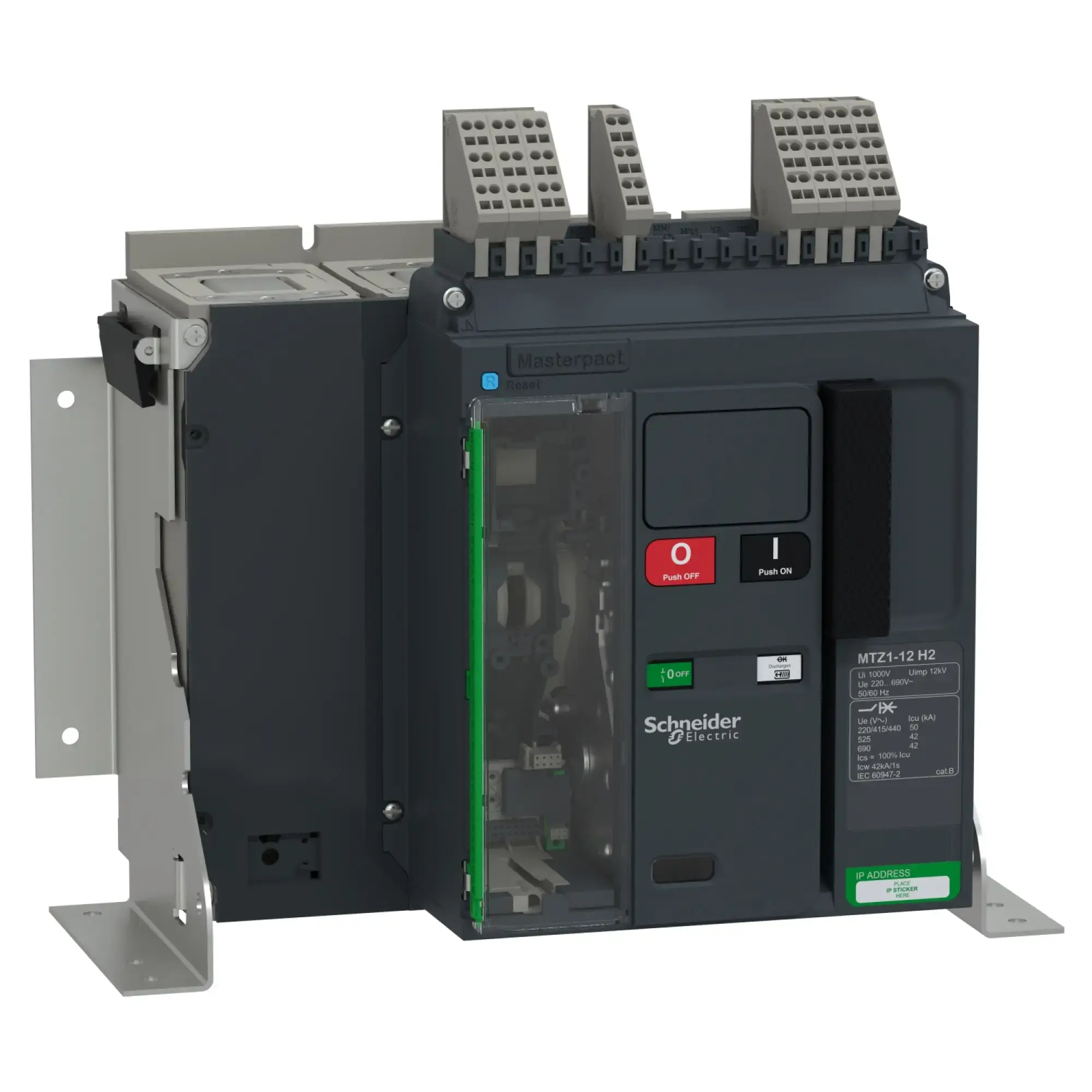 Schneider Electric LV947147 MasterPacT MTZ1 12 1250A H2 50kA/440VAC (Icu) 4P Grundschalter Festeinbau für MicroLogic Active (img_002)