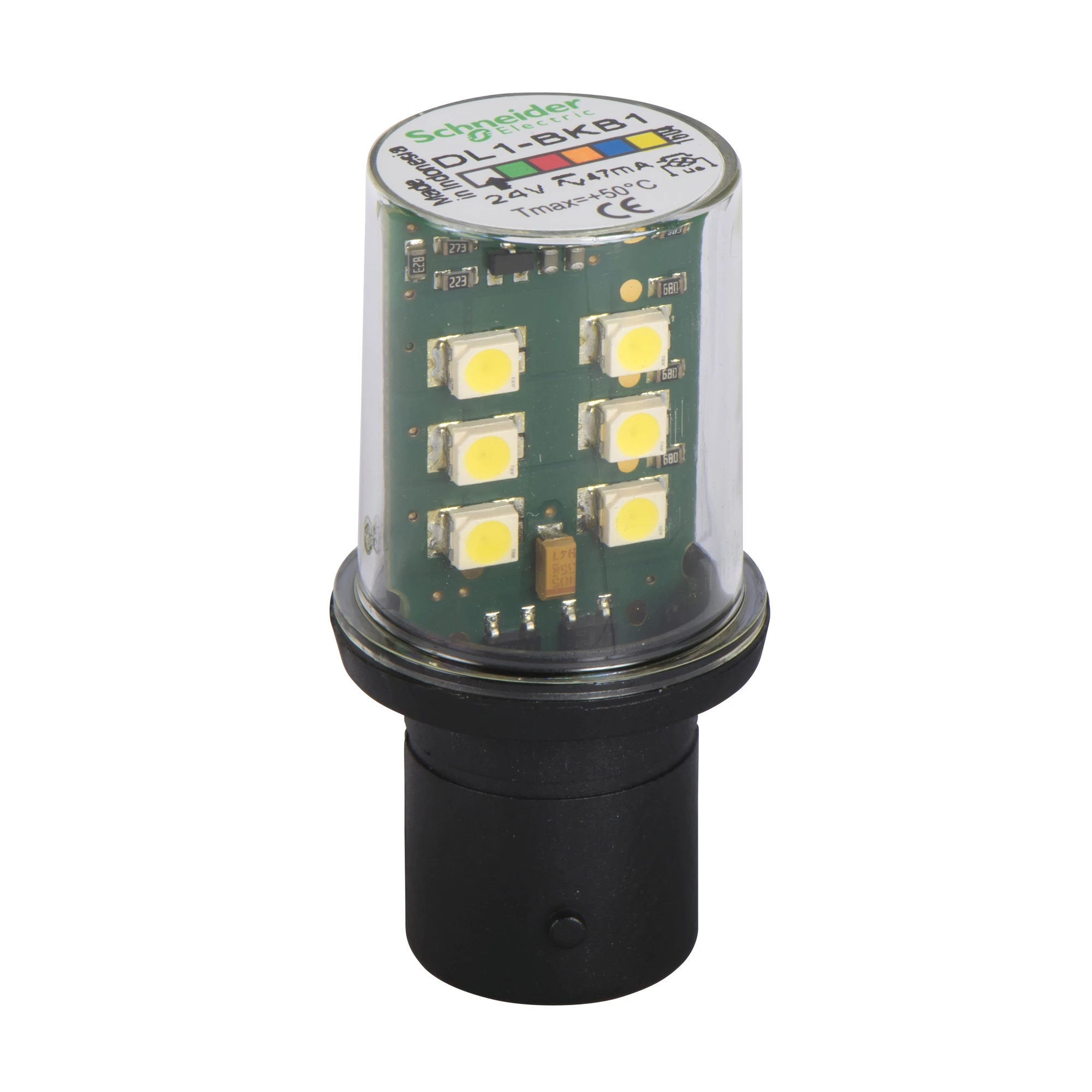 Schneider Electric DL1BKB1 LED module, flashing light, white for command and signaling devices, BA 15d, 24 V (img_001)