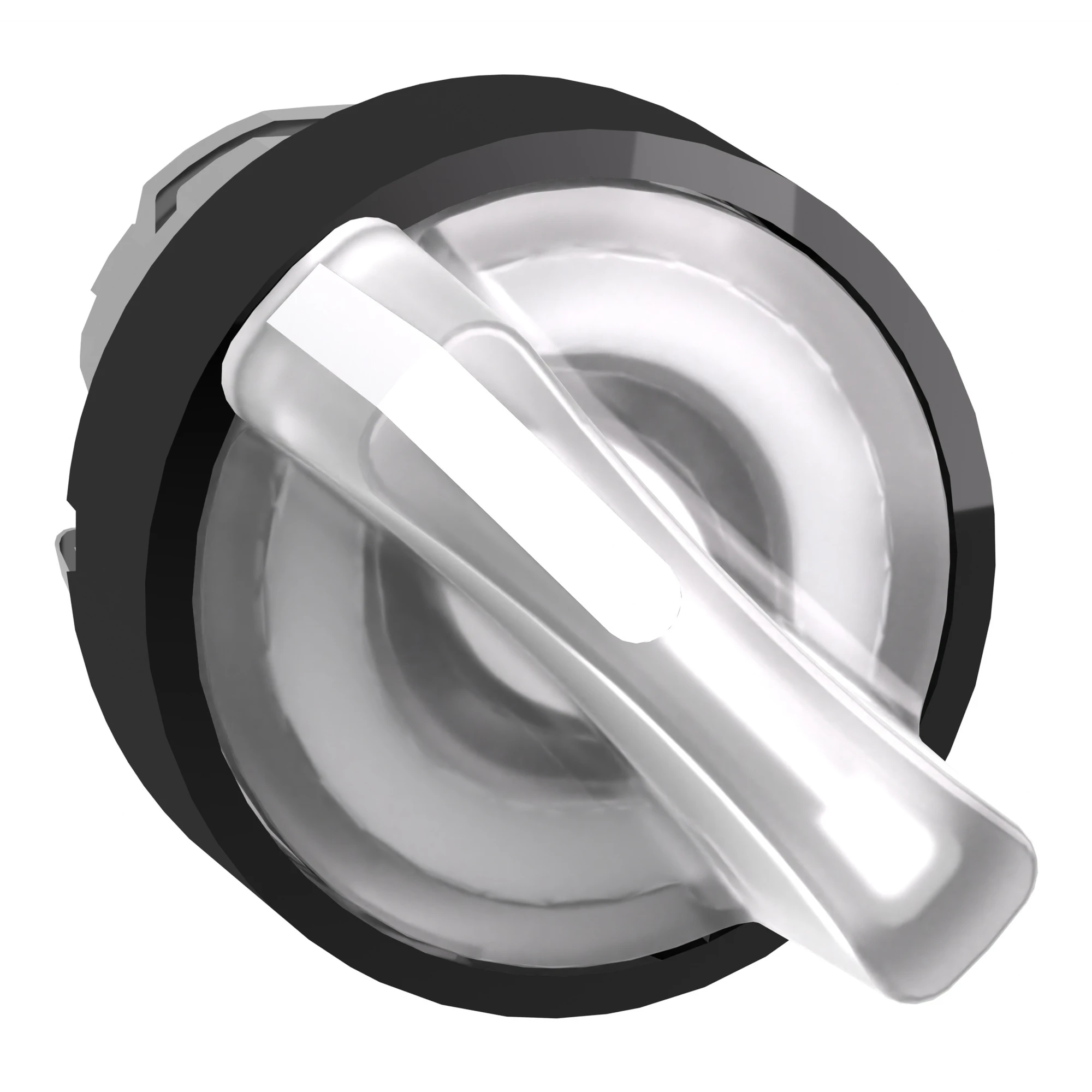 Schneider Electric ZB4BK12137 Illuminated Selector Switch, Front Element, Harmony XB4, Metal Black, 22mm, White, for Universal LED, 2 Positions, Latching (img_001) Schneider Electric ZB4BK12137 Illuminated Selector Switch, Front Element, Harmony XB4, Metal Black, 22mm, White, for Universal LED, 2 Positions, Latching (img_001)