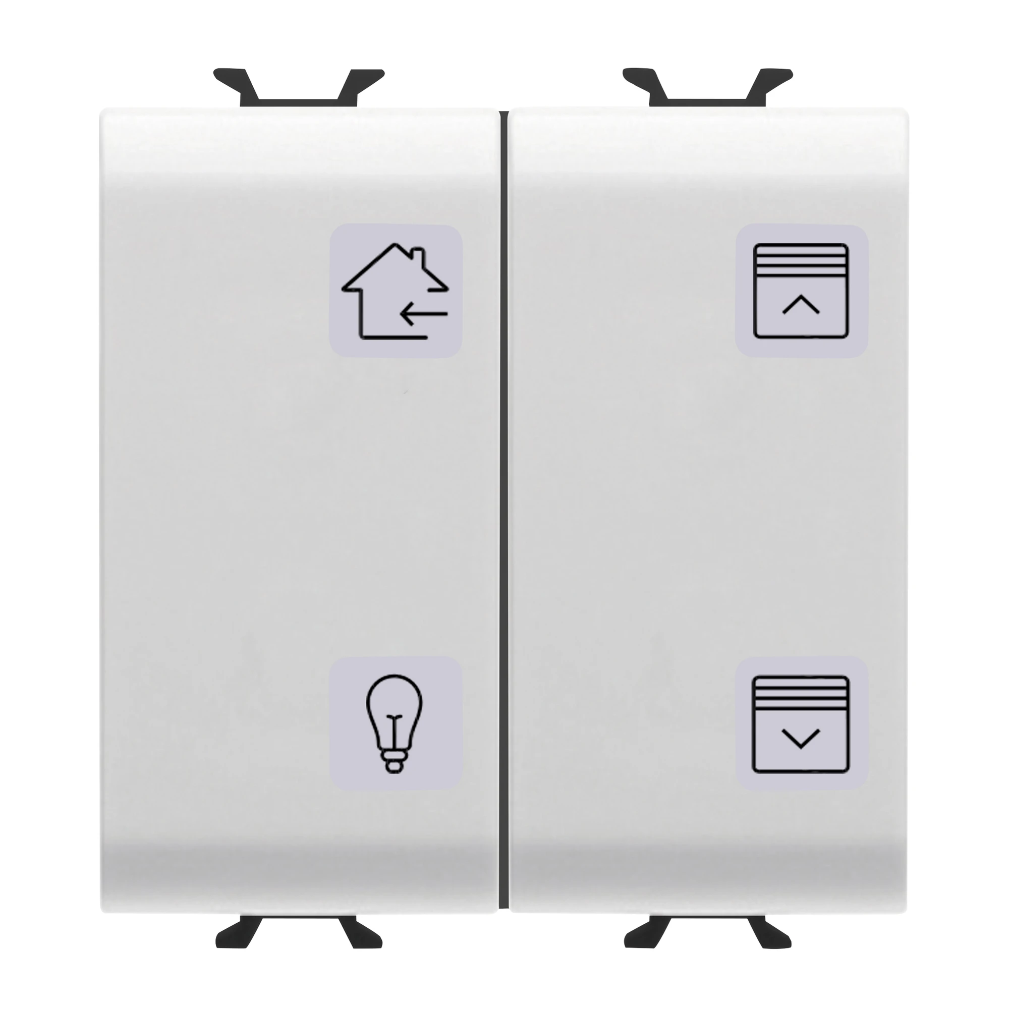 GEWISS GW10787 KNX Tastsensor mit tauschbaren Wippen 4 Kanaele 2M Weiss (img_001)