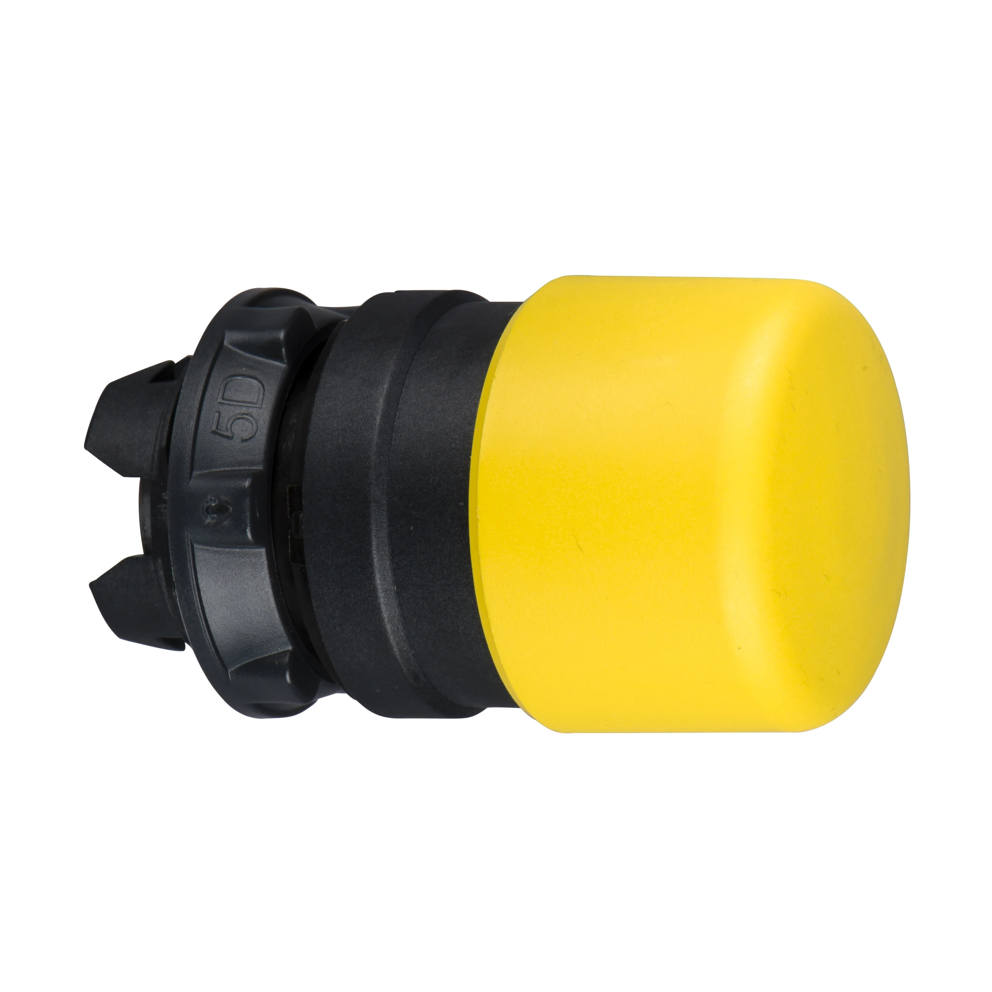 Schneider Electric ZB5AC54 Mushroom Push Button, Front Element, Harmony XB5, Plastic, 22mm, Yellow, Mushroom 30mm, Unlabeled, Momentary (img_001)