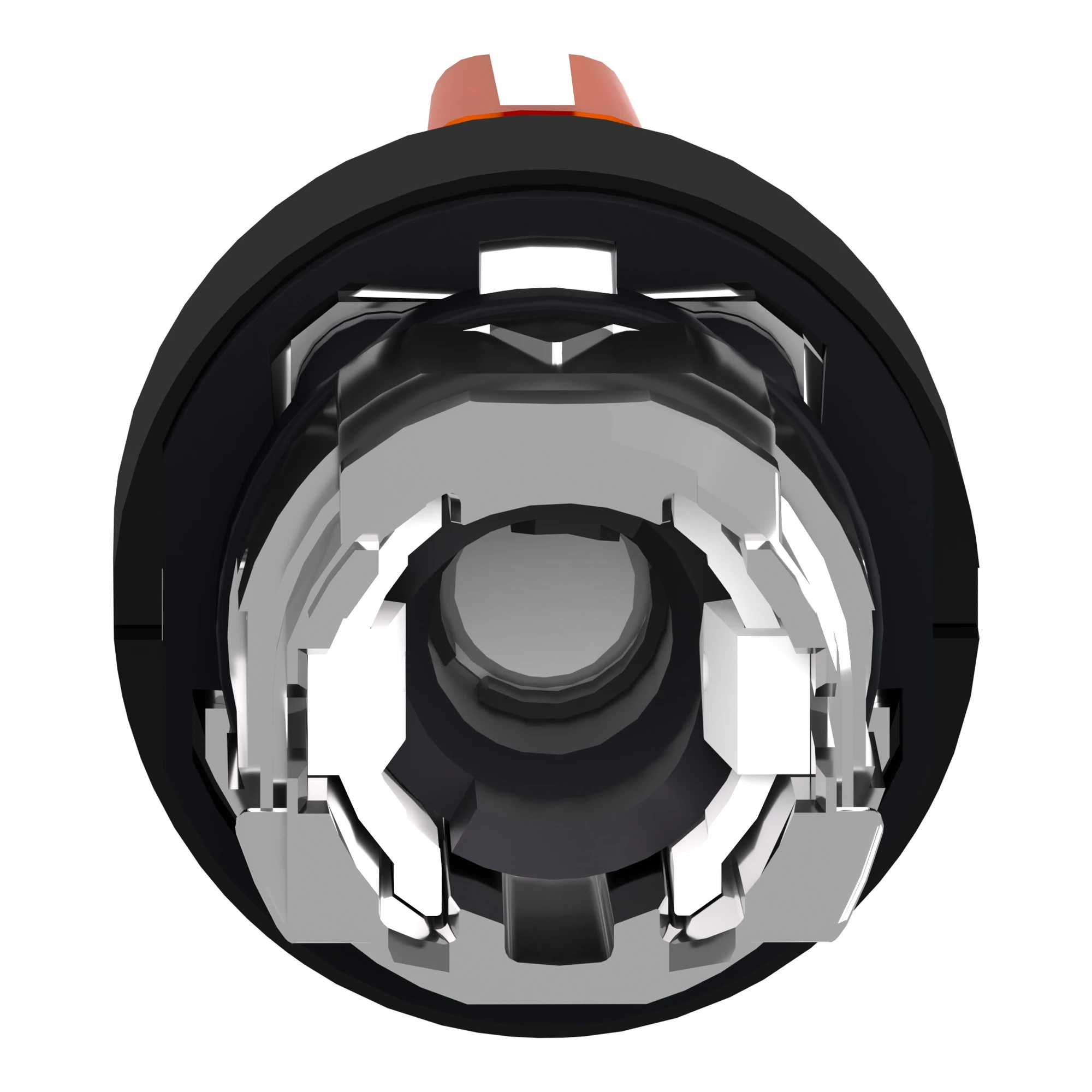 Schneider Electric ZB4BK18537 Illuminated Selector Switch, Front Element, Harmony XB4, Metal Black, 22mm, Orange, for Universal LED, 3 Positions, Momentary Right (img_002)