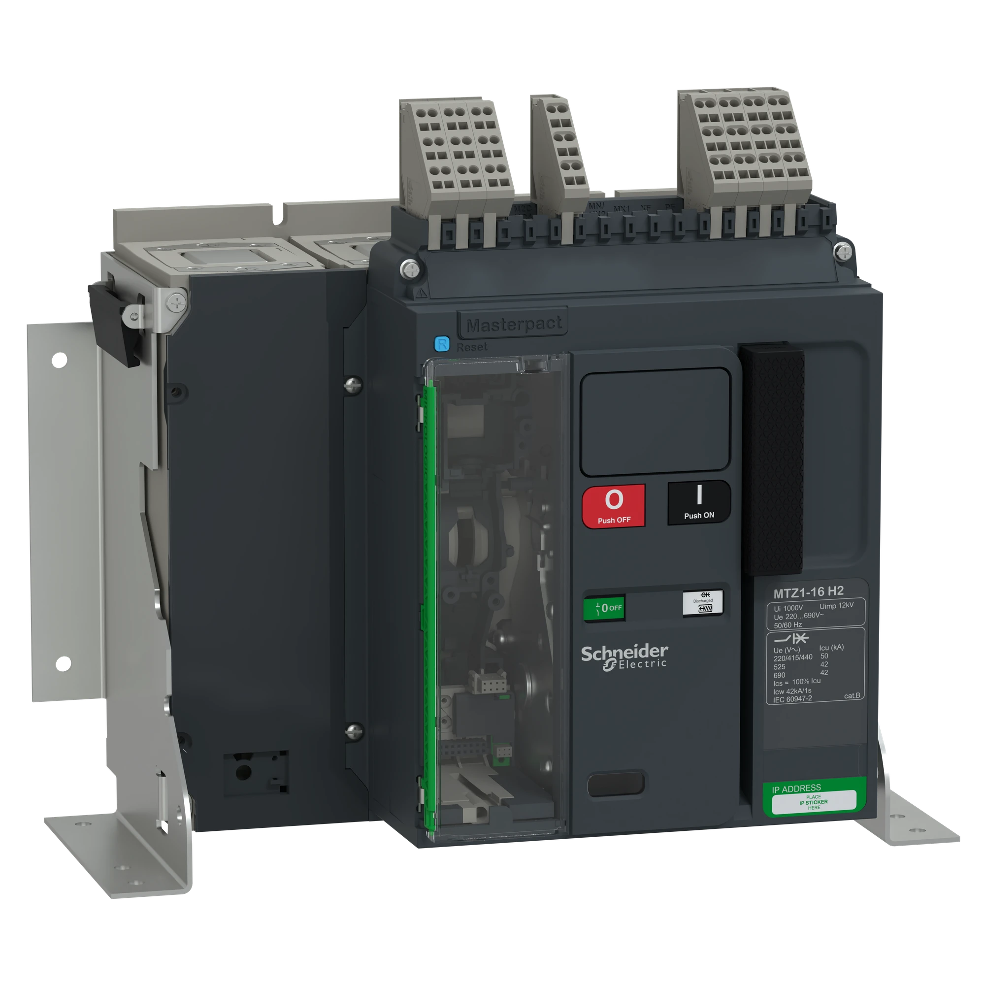 Schneider Electric LV947157 MasterPacT MTZ1 16 1600A H2 50kA/440VAC (Icu) 4P Grundschalter Festeinbau für MicroLogic Active (img_001) Schneider Electric LV947157 MasterPacT MTZ1 16 1600A H2 50kA/440VAC (Icu) 4P Grundschalter Festeinbau für MicroLogic Active (img_001)