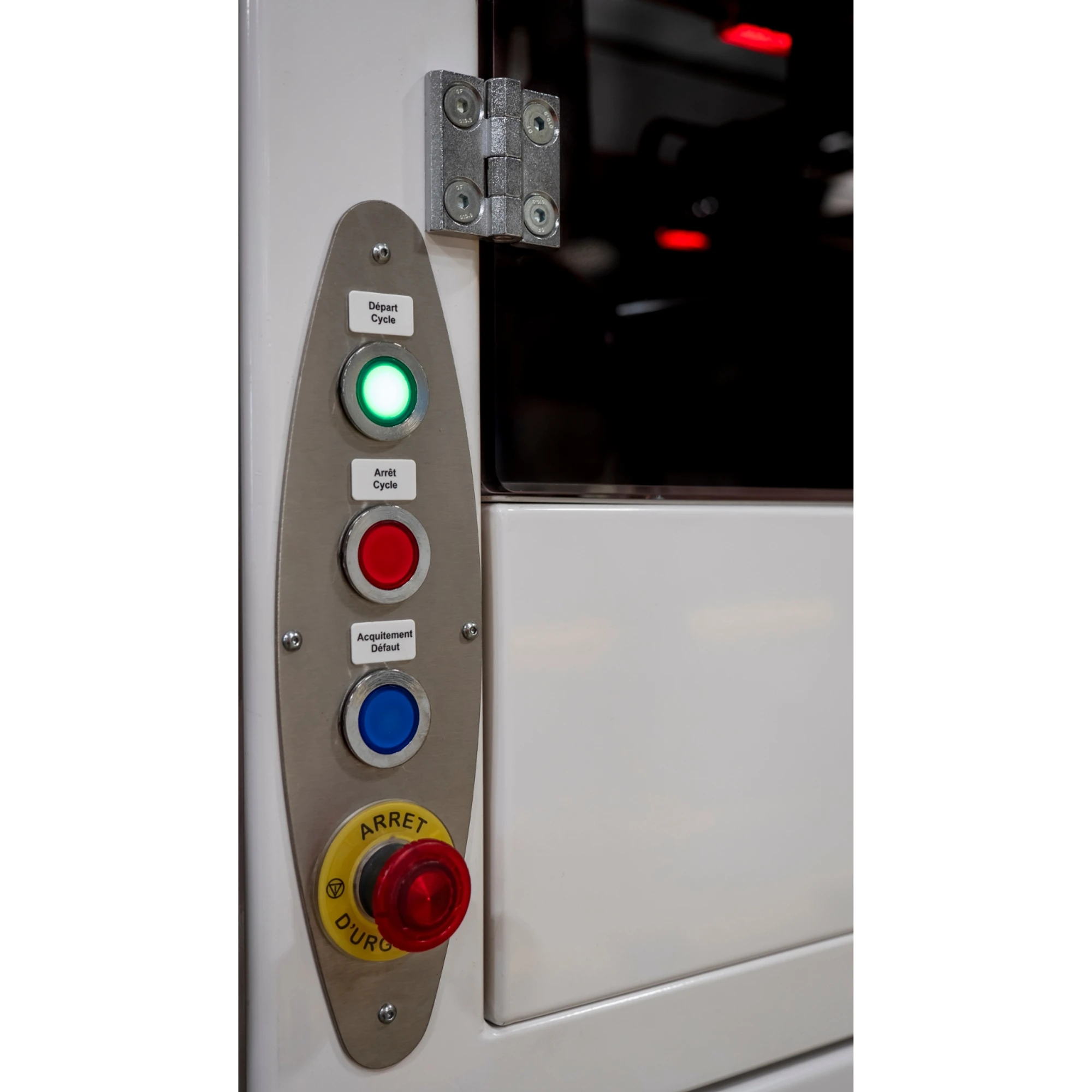 Schneider Electric XB4FVG1 Indicator light, Harmony XB4F, metal, 30mm, white, universal LED, smooth dome, screw terminal, 110-120V AC (img_008)