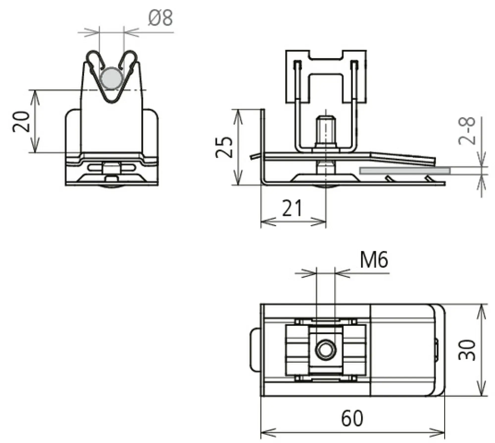 Dehn 206379 Roof cond. holder f. roof/wall slabs Clamping range 2-8mm for Rd 8mm StSt (img_004) Dehn 206379 Roof cond. holder f. roof/wall slabs Clamping range 2-8mm for Rd 8mm StSt (img_004)