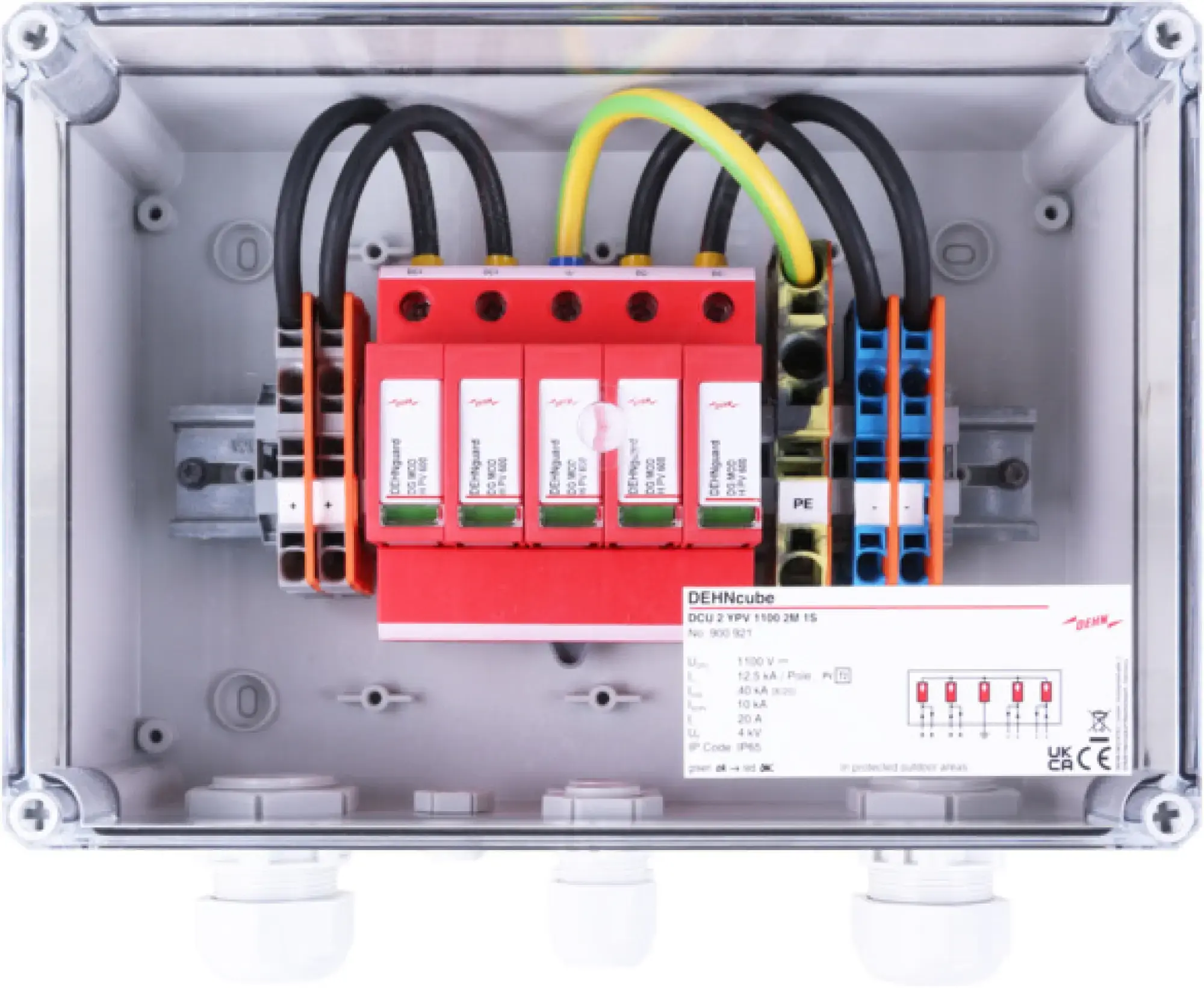 Dehn 900921 GJB in IP65 enclosure for PV systems 2MPPT and 1 string each at 1100V d.c. (img_001)