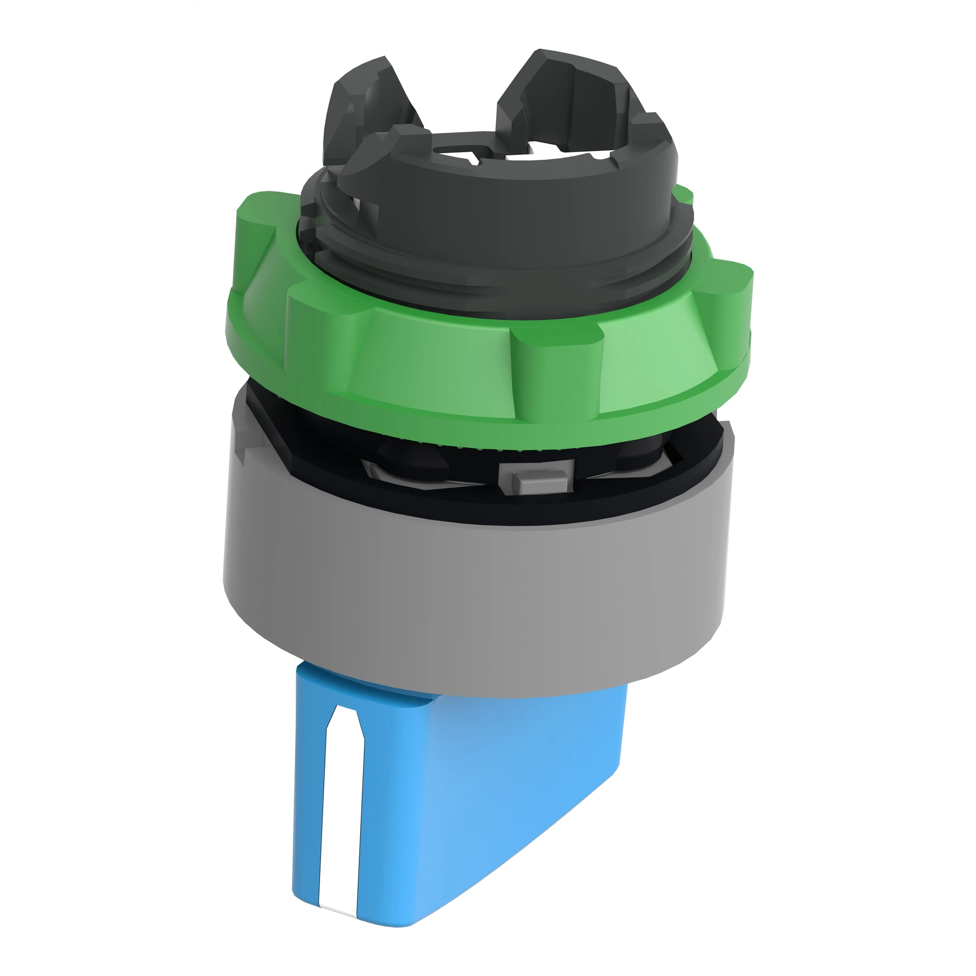 Schneider Electric ZB5AD406C0 Selector switch, front element, Harmony XB5, plastic, 22mm, light grey, blue, 2 positions, momentary (img_007)