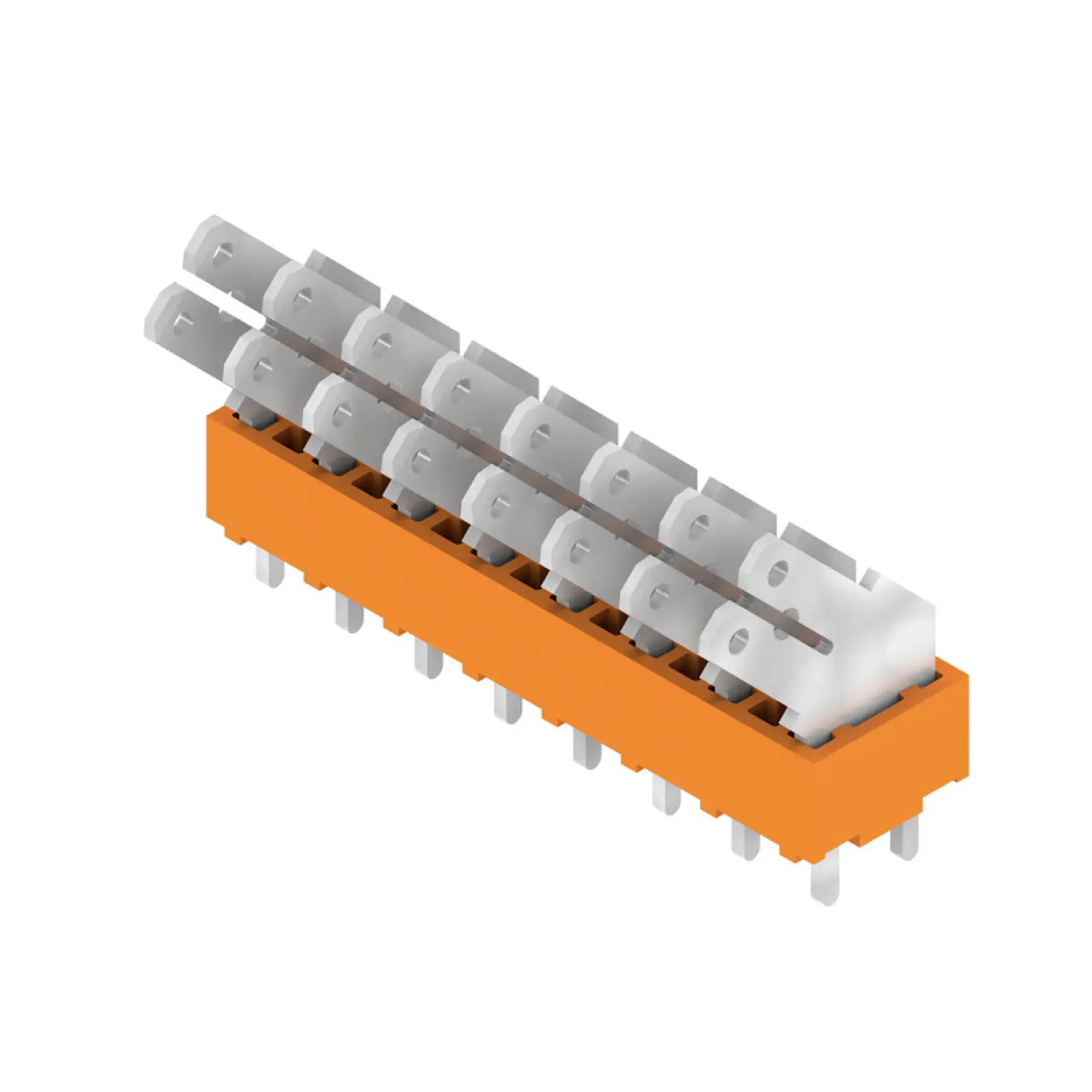 Weidmüller 9511850000 PCB terminal, 320 V, 24 A, Pitch in mm: 5.00, Number of poles: 8, Flat-blade connection, THT solder connection, 135°, Box (img_001)