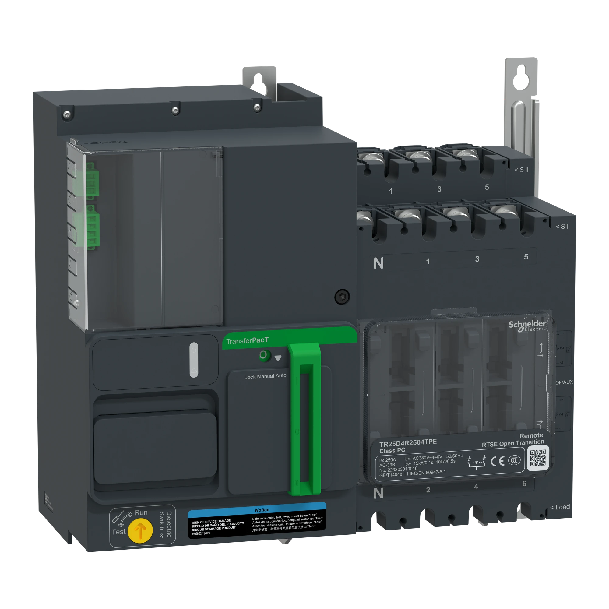 Schneider Electric TR25D4R1604TPE TransferPacT TR250 remote network switching, 160A, 400V, 4P (img_001) Schneider Electric TR25D4R1604TPE TransferPacT TR250 remote network switching, 160A, 400V, 4P (img_001)