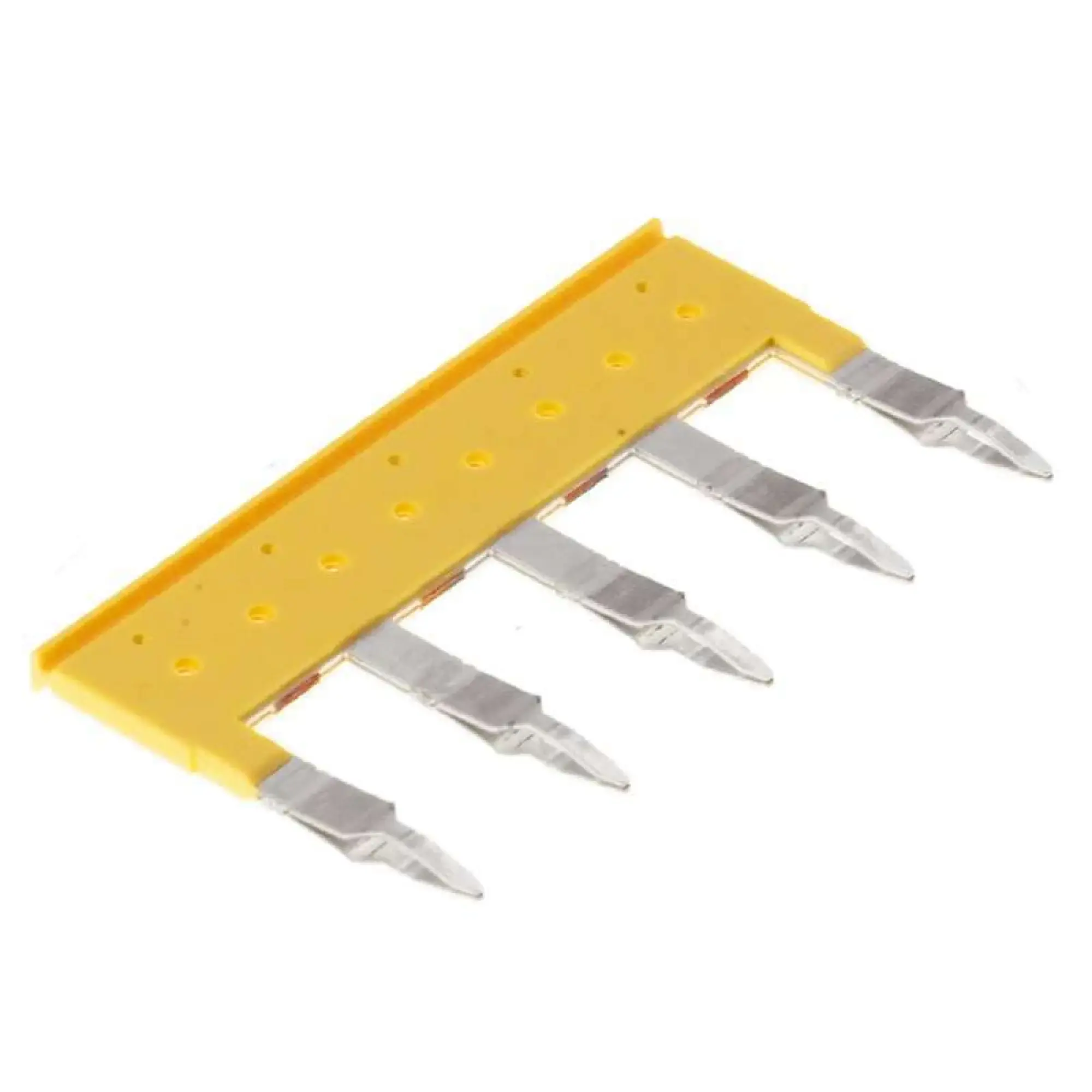 Weidmüller 1633230000 Cross-connector (terminal), Plugged, yellow, 24 A, Number of poles: 5, Pitch in mm: 12.00, Insulated: Yes, Width: 2.8 mm (img_001)
