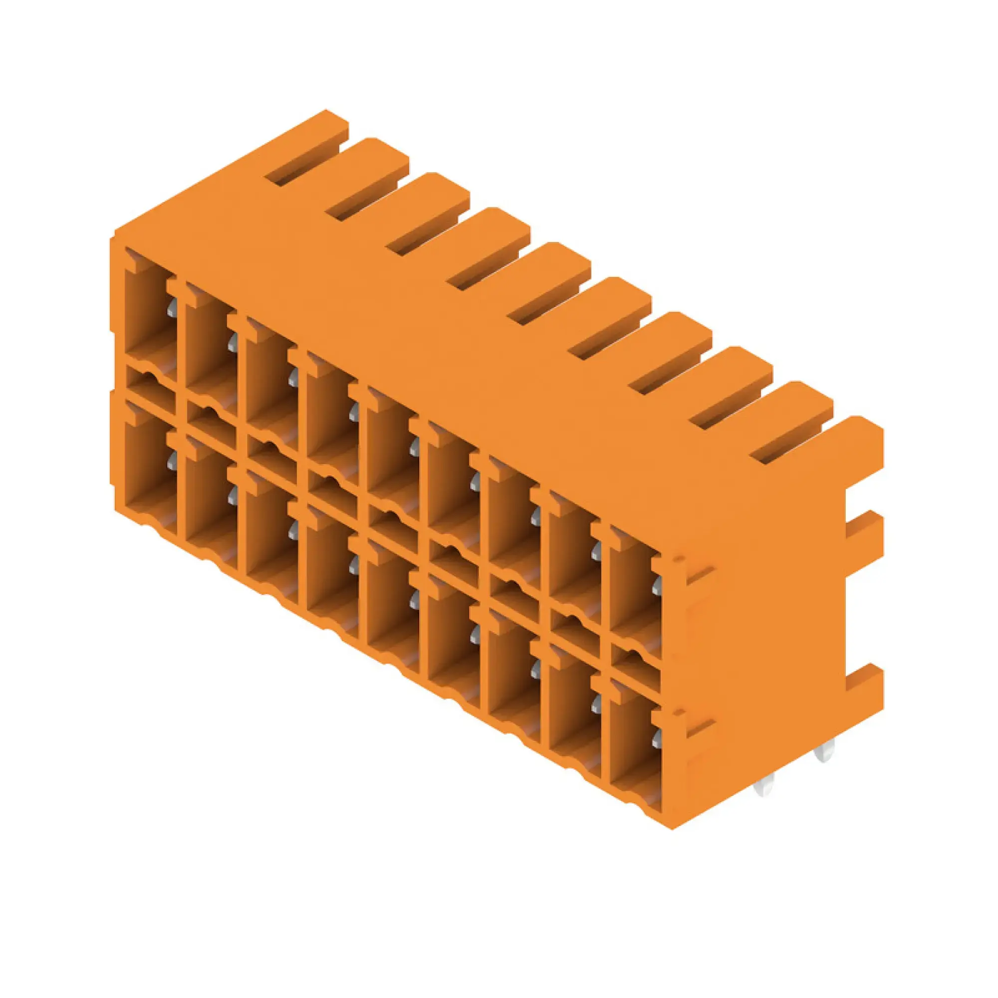 Weidmüller 1040490000 PCB connector (board connection), 160 V, 17.5 A, Pitch in mm: 3.81, Number of poles: 18, THT solder connection, Box (img_001)