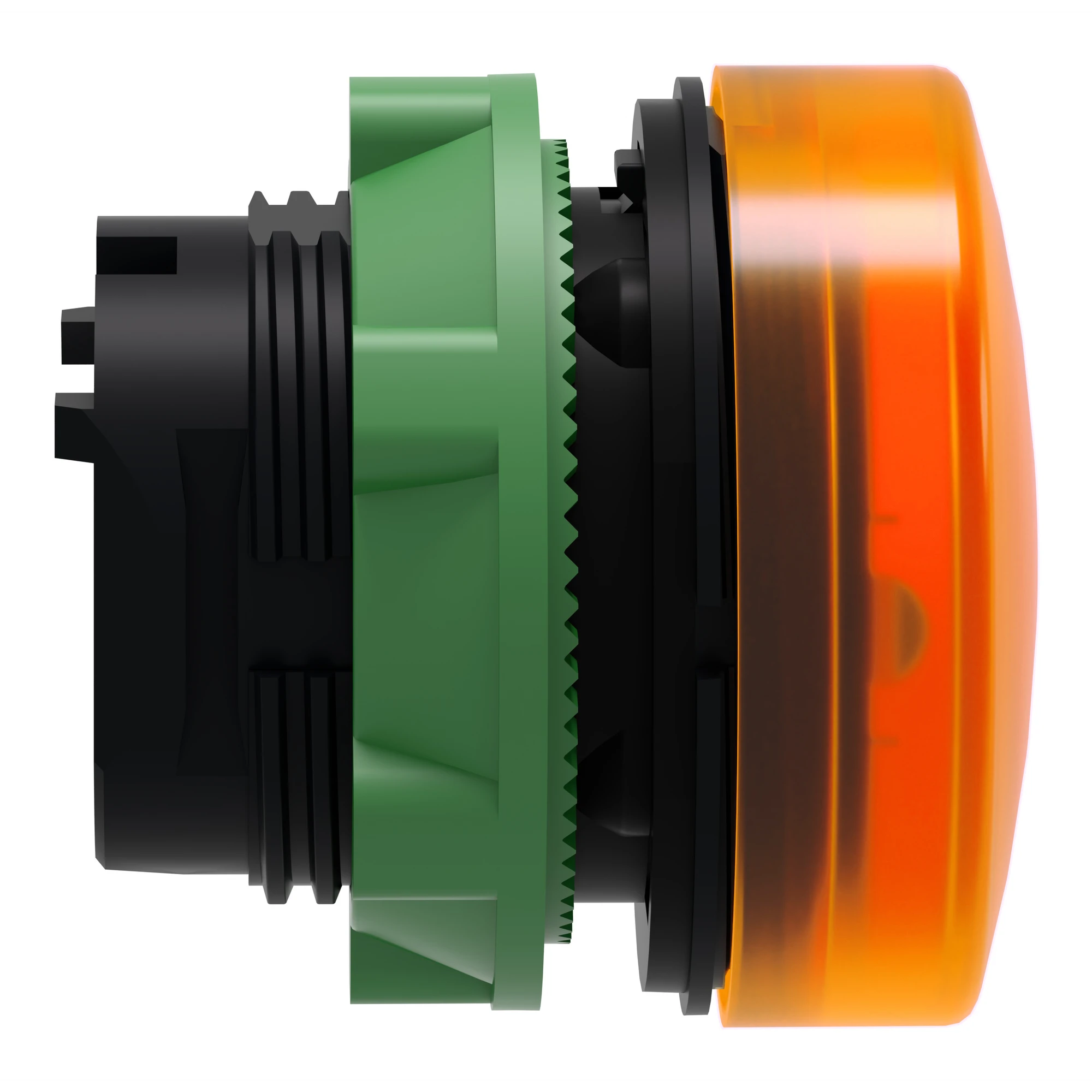 Schneider Electric ZB5AV053S Pilot Light, Front Element, Harmony XB5, Plastic, 22mm, Orange, for Universal LED, Knurled Dome (img_003)
