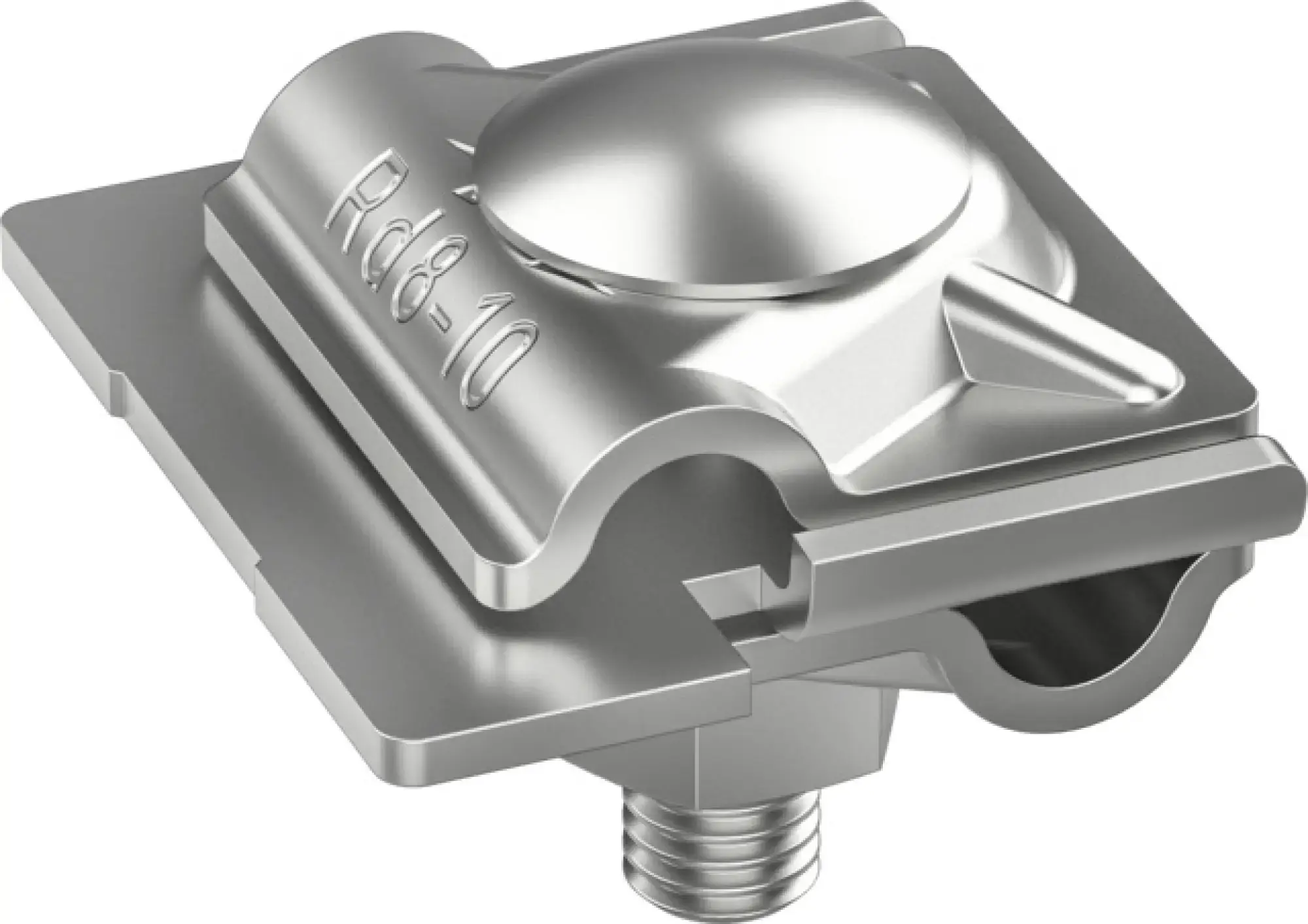 Dehn 365228 Saddle clamp NIRO for RD 8-10mm FL 0.7-8mm (img_001) Dehn 365228 Saddle clamp NIRO for RD 8-10mm FL 0.7-8mm (img_001)