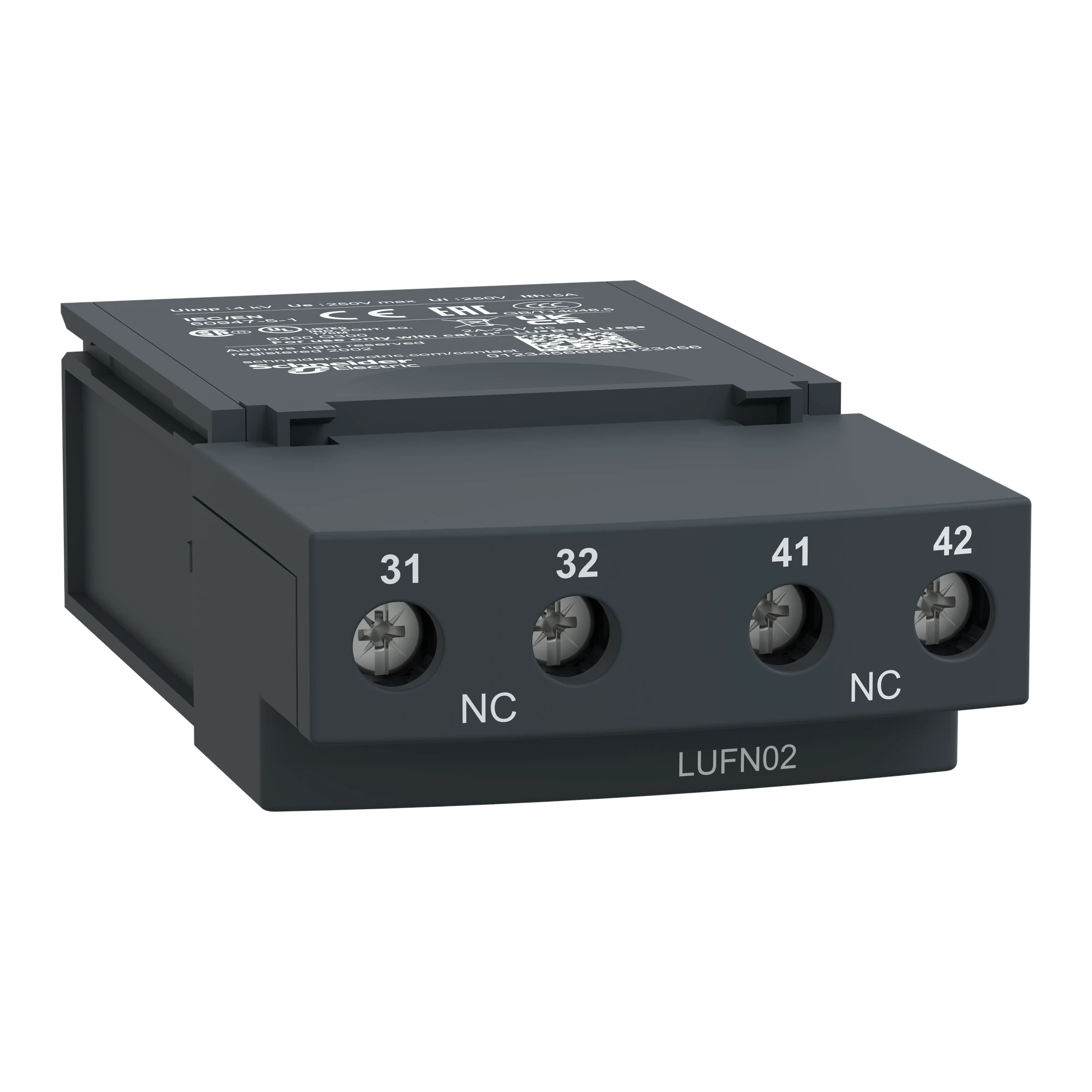 Schneider Electric LUFN02 Auxiliary contactor module LUF, 2NC (img_001) Schneider Electric LUFN02 Auxiliary contactor module LUF, 2NC (img_001)