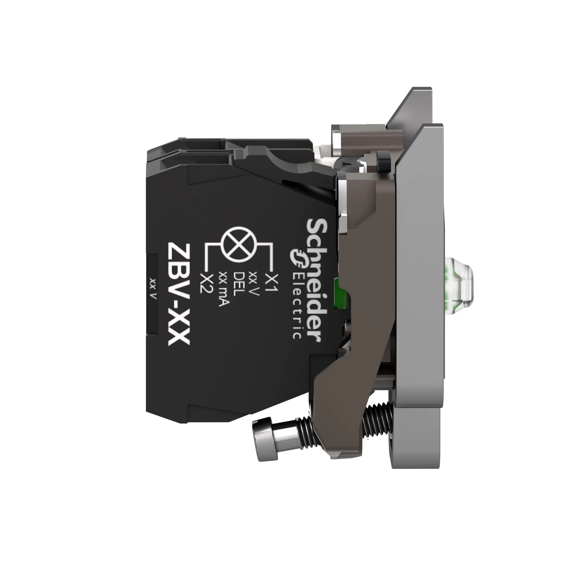 Schneider Electric ZB4BW0M11 Auxiliary contact block with mounting flange, Harmony XB4, metal, white, universal LED, 1S, 230-240V AC (img_006) Schneider Electric ZB4BW0M11 Auxiliary contact block with mounting flange, Harmony XB4, metal, white, universal LED, 1S, 230-240V AC (img_006)