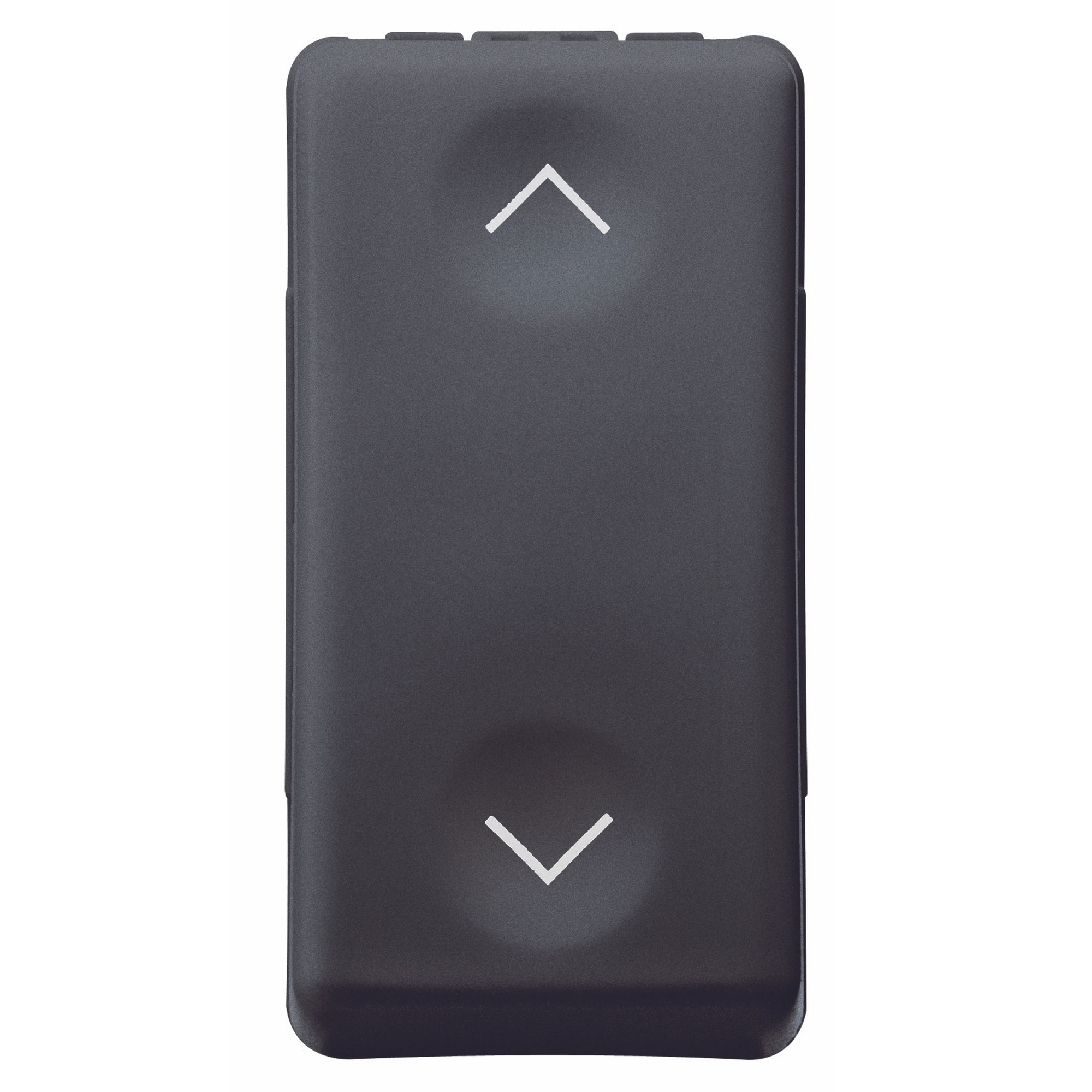 GEWISS GW21521 PUSH-BUTTON 1P 250V ac - NO+NO 10A - WITH INTERLOCK - SYMBOL UP AND DOWN - 1 MODULE - SYSTEM BLACK (img_001)