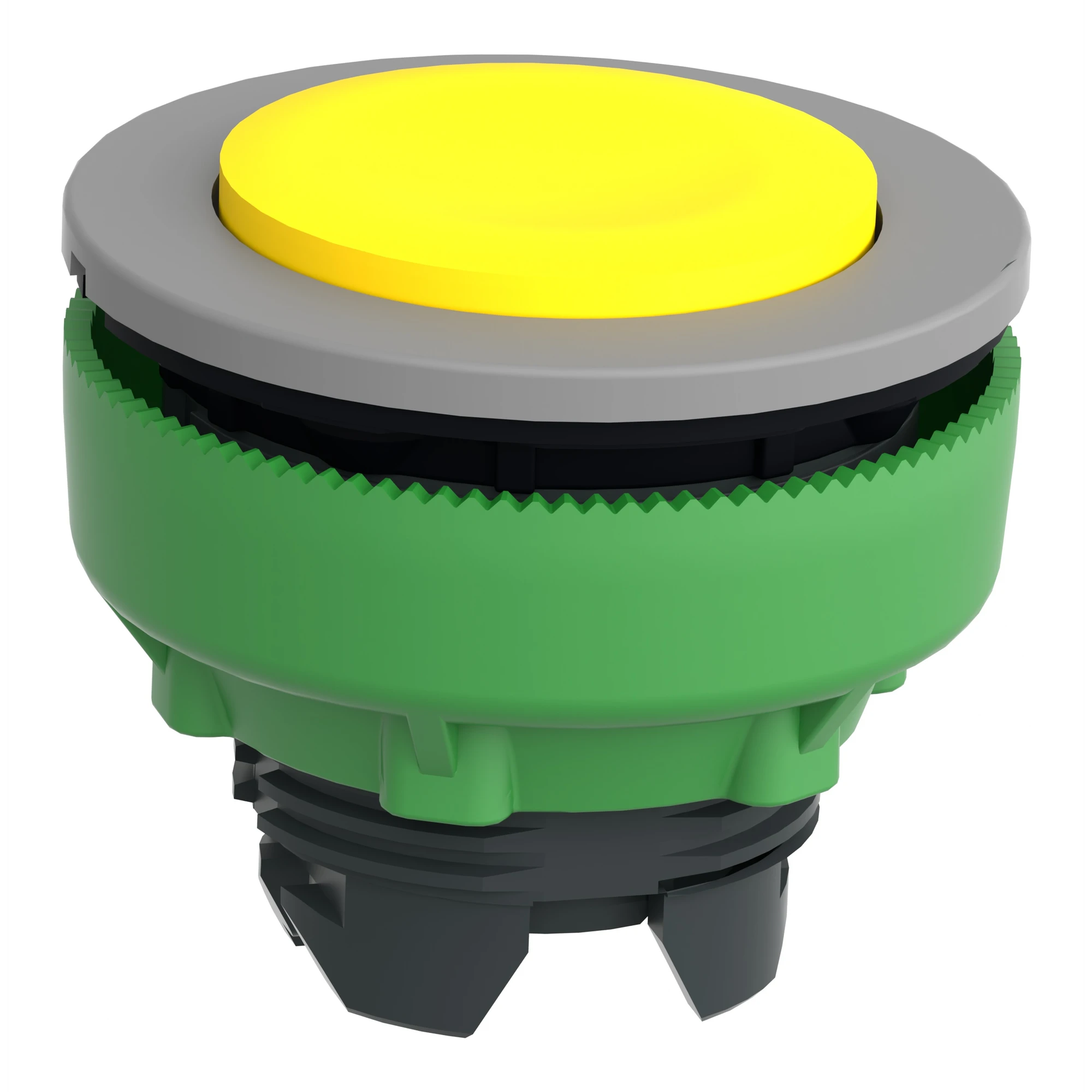 Schneider Electric ZB5FL5C0 Pushbutton, Front Element, Harmony XB5F, Plastic, 30mm, Light Grey, Yellow, Projecting, Unlabelled, Momentary (img_005)
