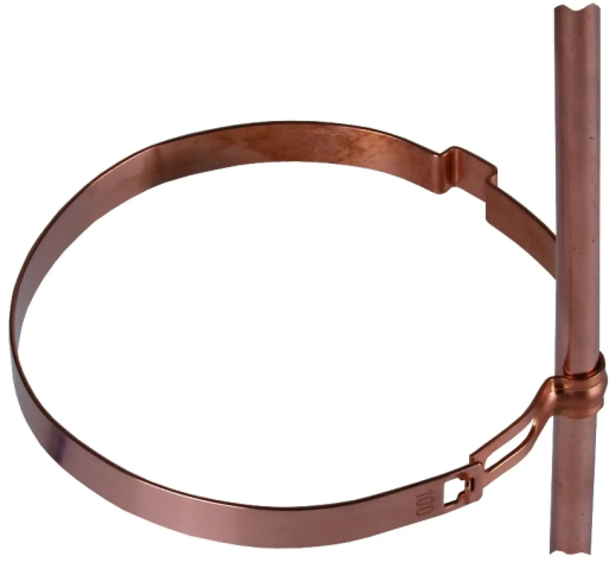 Dehn 200057 Conductor holder for Rd 8mm Cu for downpipes D 100mm (img_003)