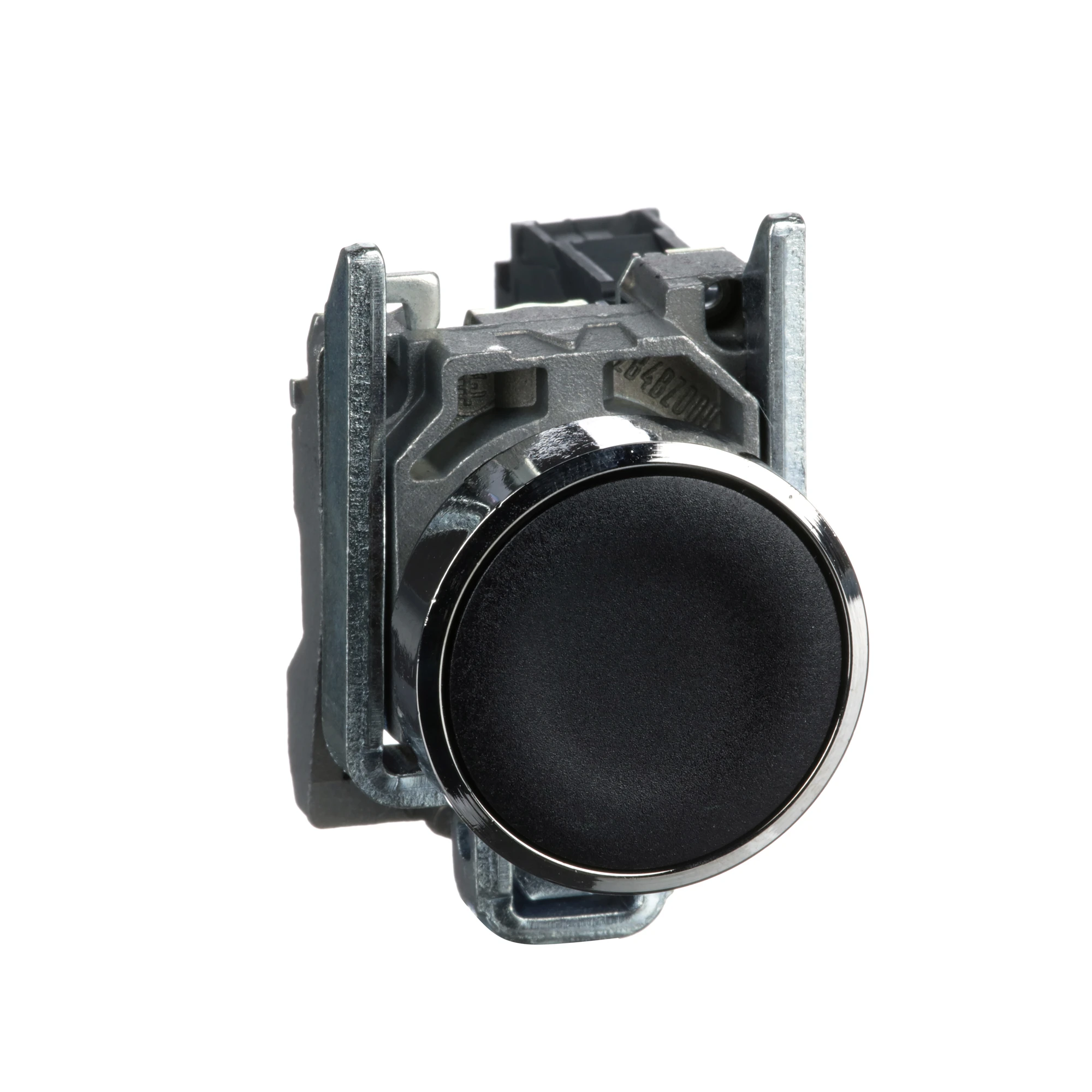 Schneider Electric XB4BA21 Pushbutton, Harmony XB4, metal, 22mm, black, unlabelled, momentary, screw terminal, 1NO (img_001)