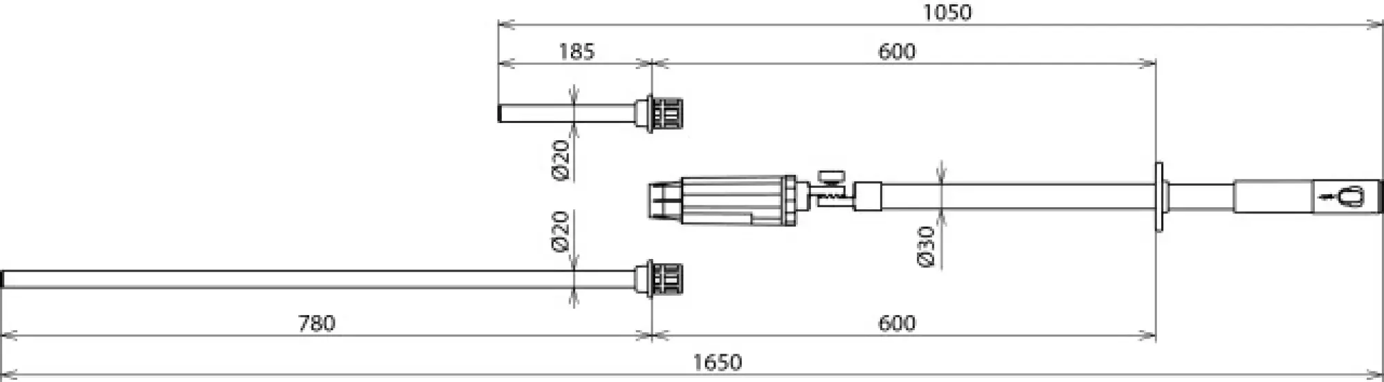 Dehn 767940 PHE III voltage detector 6-20kV 50Hz cat. S/L with gear coupling (img_002)