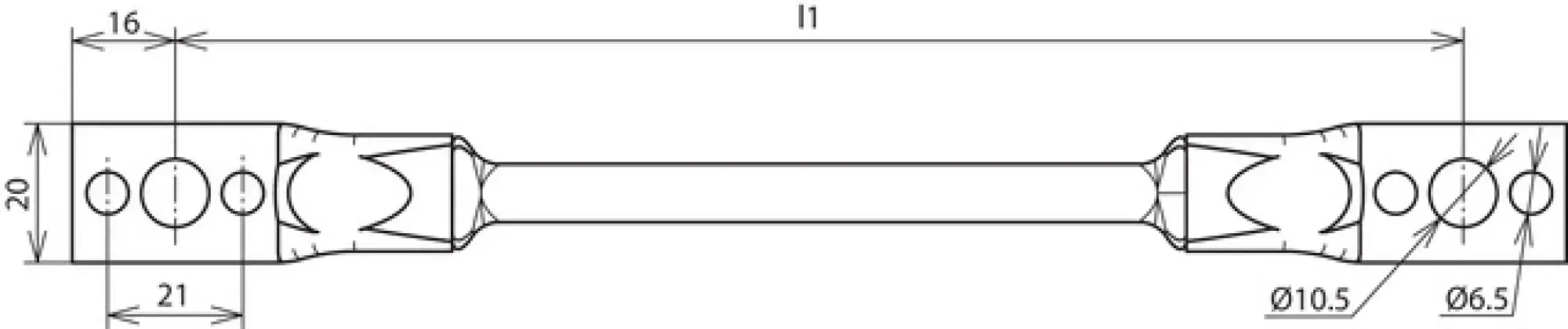 Dehn 377210 Bridging cable Cu 16mm² L 200mm with 2 cable lugs, bore 10.5, and 2x6.5mm (img_002) Dehn 377210 Bridging cable Cu 16mm² L 200mm with 2 cable lugs, bore 10.5, and 2x6.5mm (img_002)