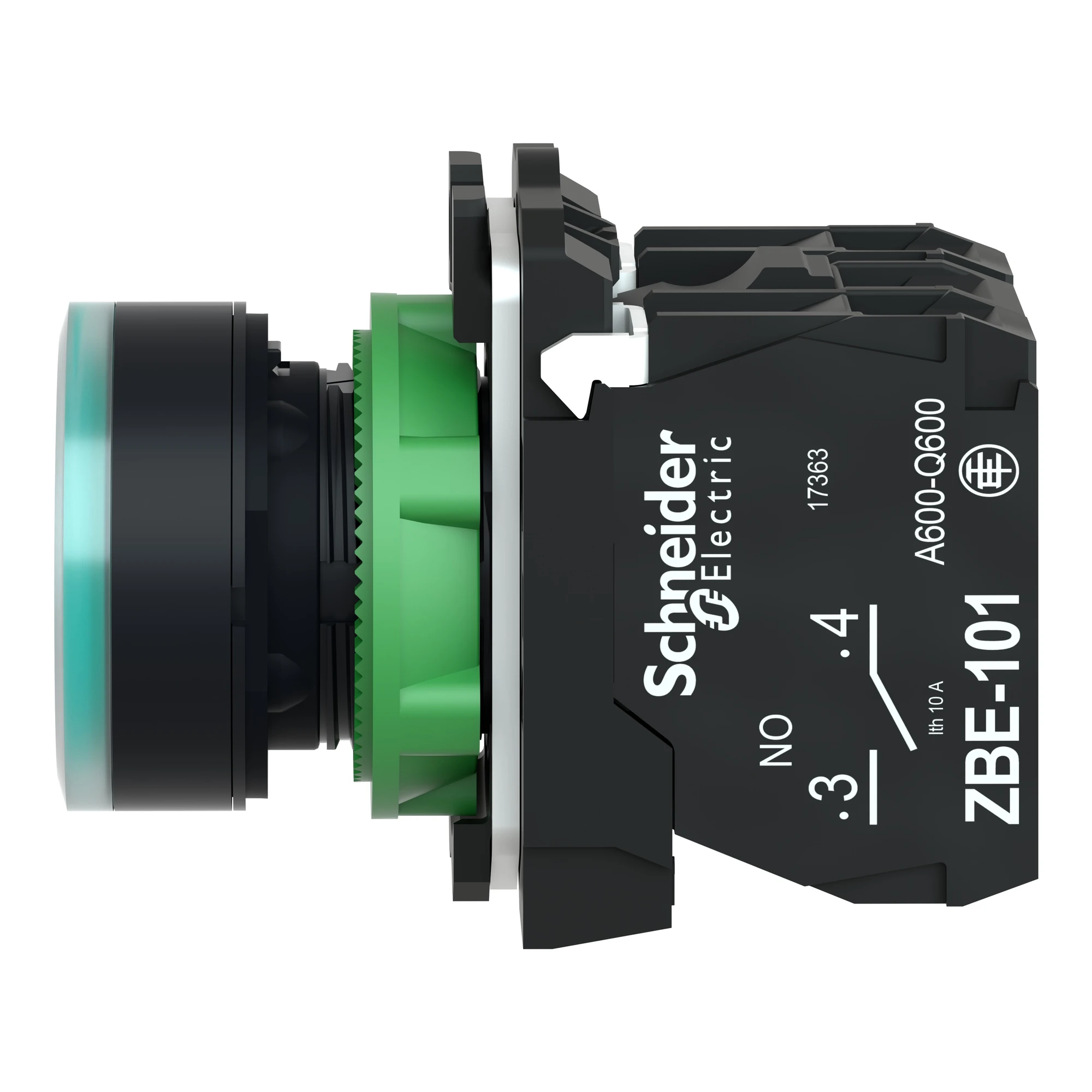 Schneider Electric XB5AW3365 Illuminated pushbutton, green, flat, 1NC+1NO, momentary, +BA 9s 250V 2.4W (img_006) Schneider Electric XB5AW3365 Illuminated pushbutton, green, flat, 1NC+1NO, momentary, +BA 9s 250V 2.4W (img_006)